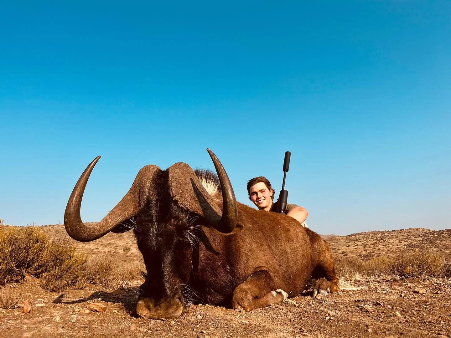 After shooting his impala earlier in the safari, Koba went on to take down this magnificent wildebeest bull after a long day of walking and stalking!🔥🐃

Big congratulations on another incredible trophy, Koba! 👏 We can&rsquo;t wait to see what you 
