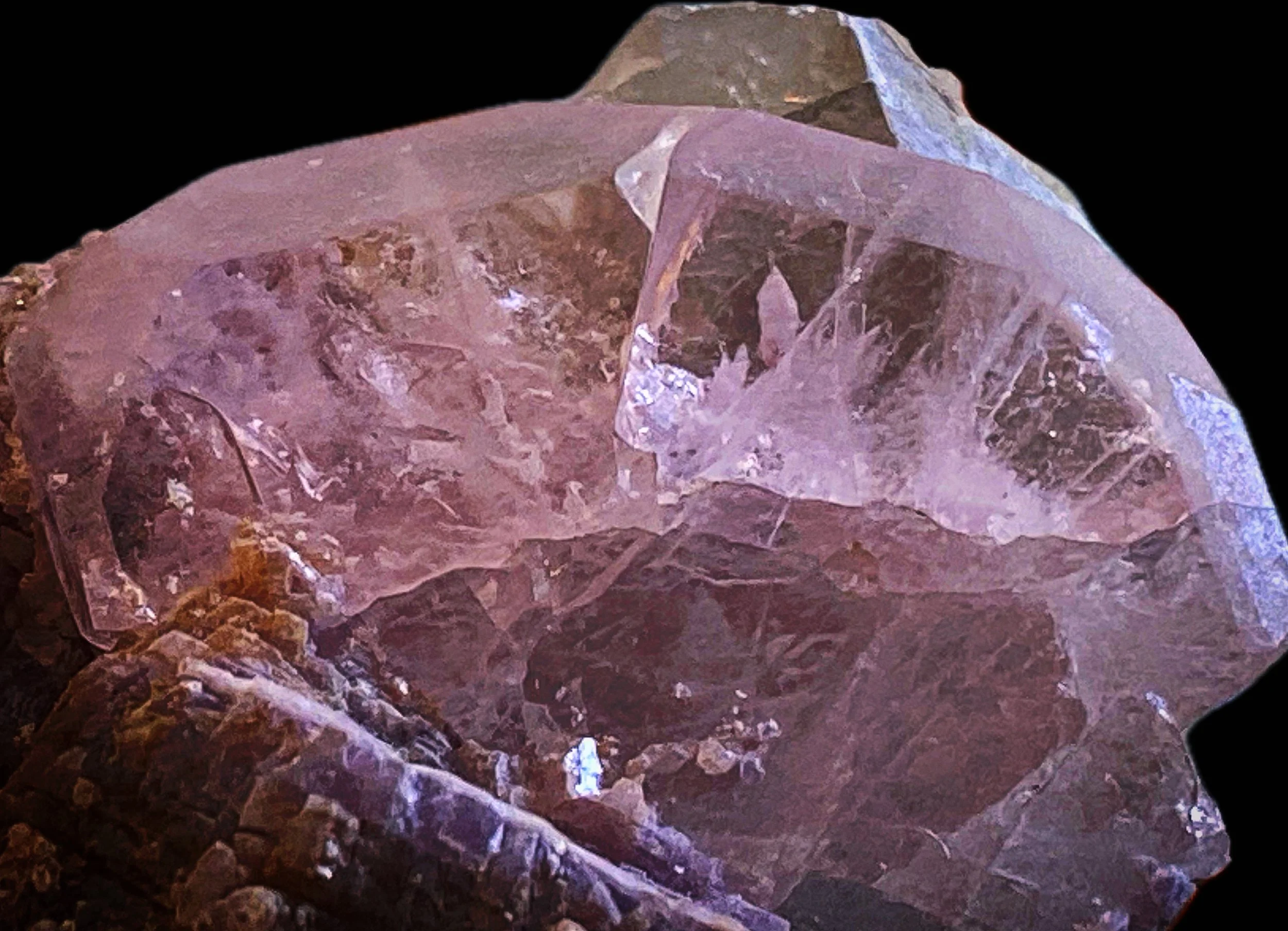 Morganite on Feldspar