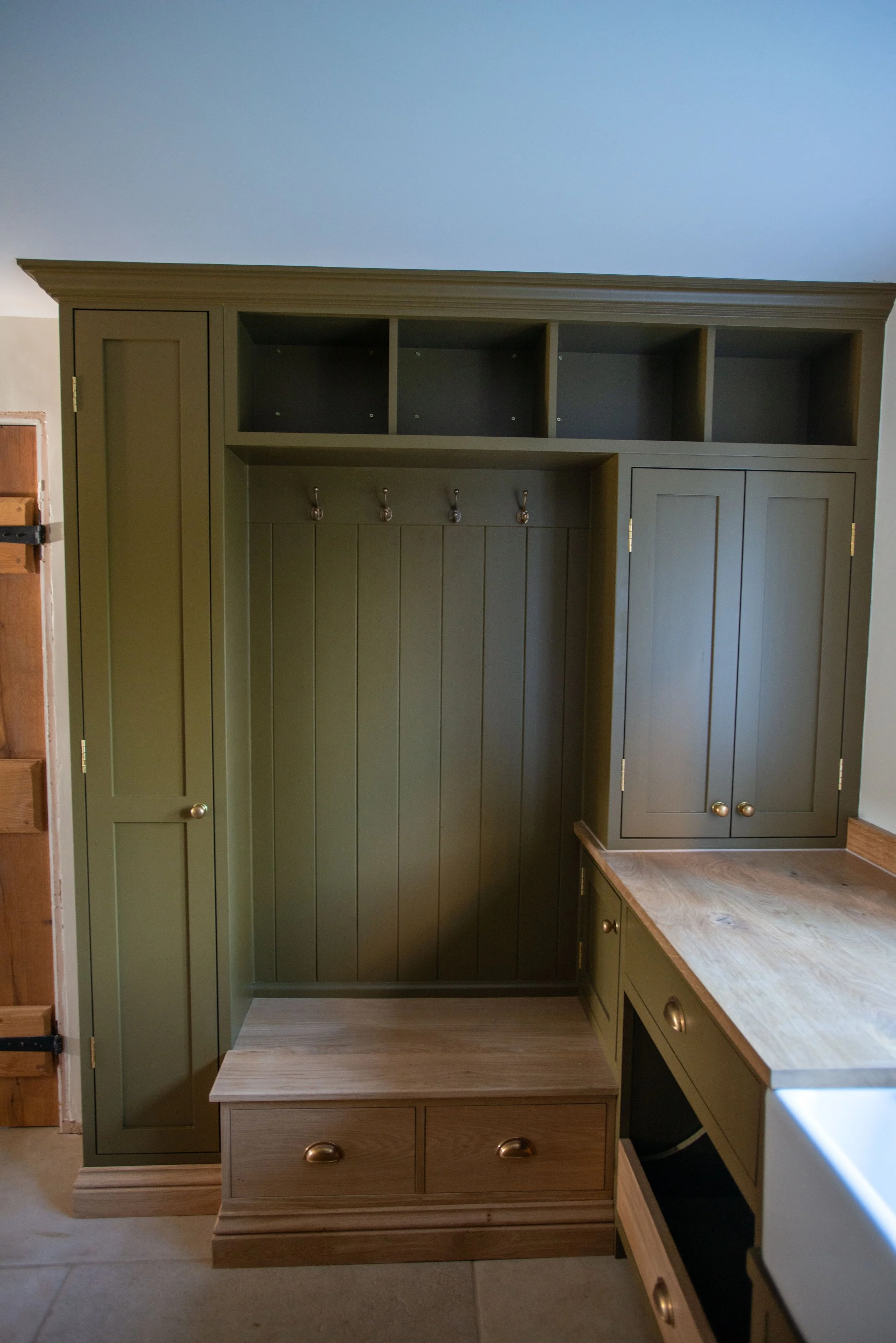 Boot room, Oak and Little Greene