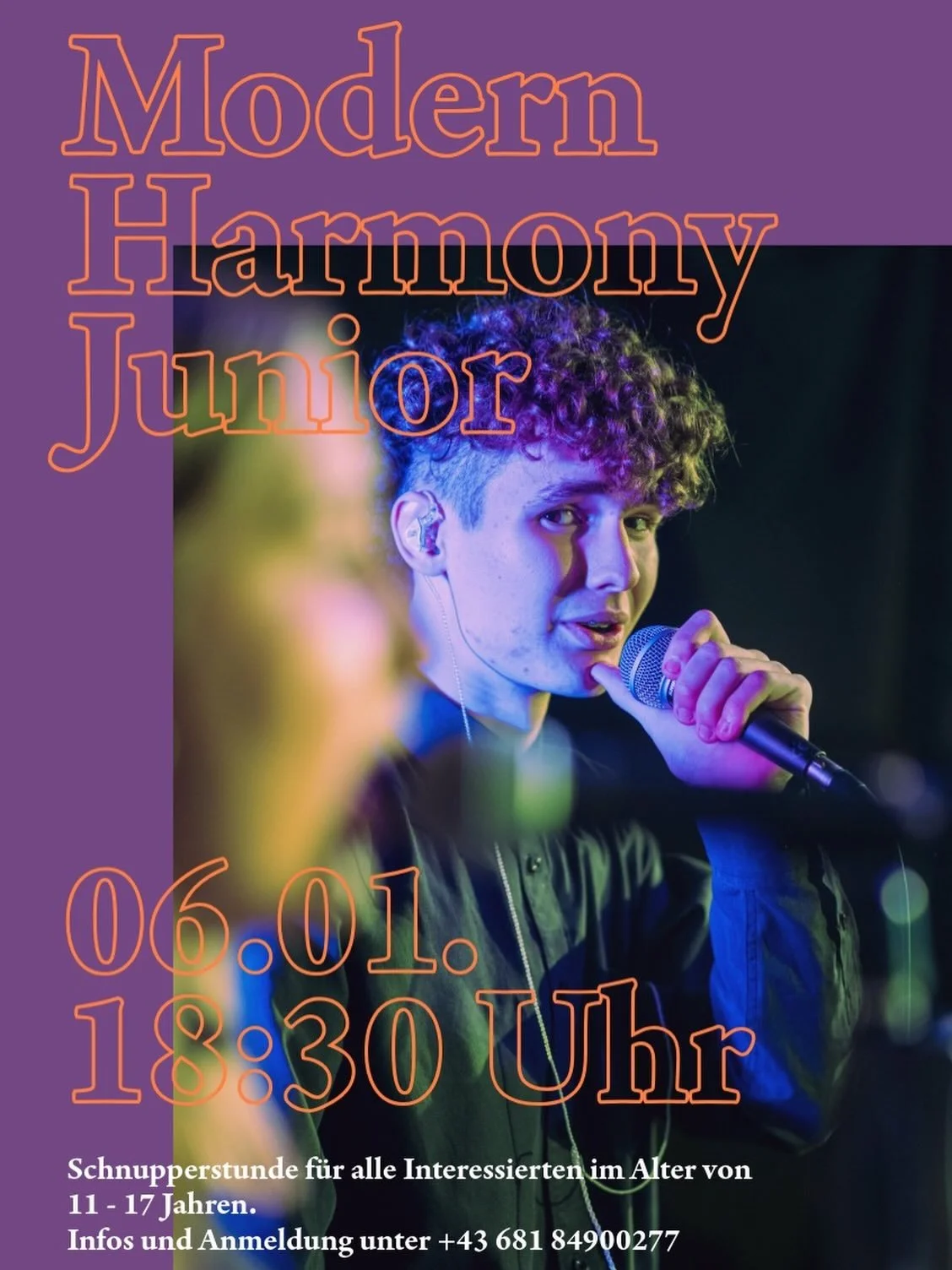 Wir haben tolle Neuigkeiten😍 
Ab Januar wird es Modern Harmony Junior geben! 
Das Konzept bleibt gleich und wir laden alle Singbegeisterten im Alter von 11-17 Jahren ein mitzumachen🤩
Gestartet wird am Dienstag, dem 06.01. um 18.30 Uhr in Lustenau i