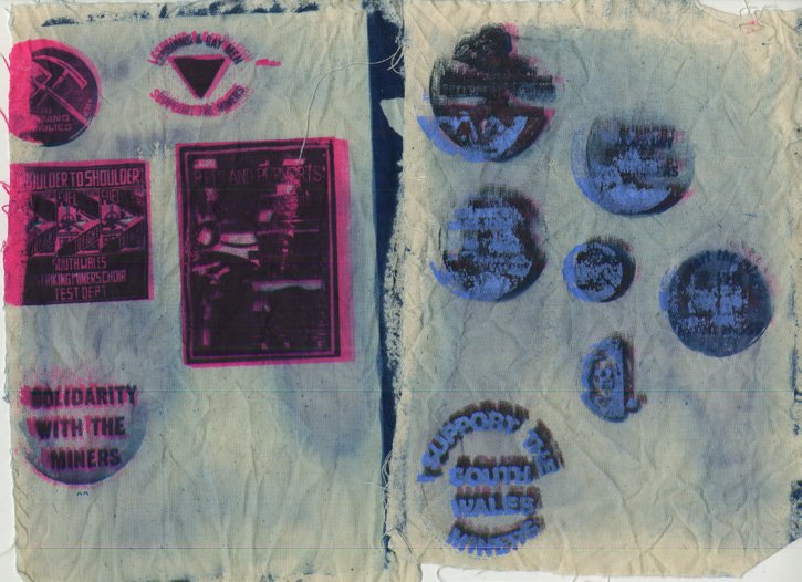 Cyanotype and screen printed badges