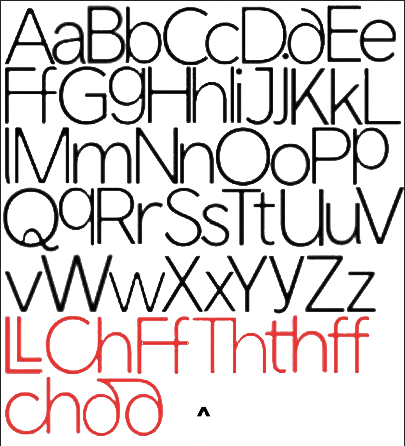 Original outline of type specimen.