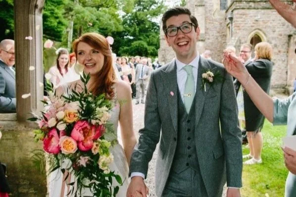 Vibrant, Colorful Summer Wedding Flowers at Coombe Lodge