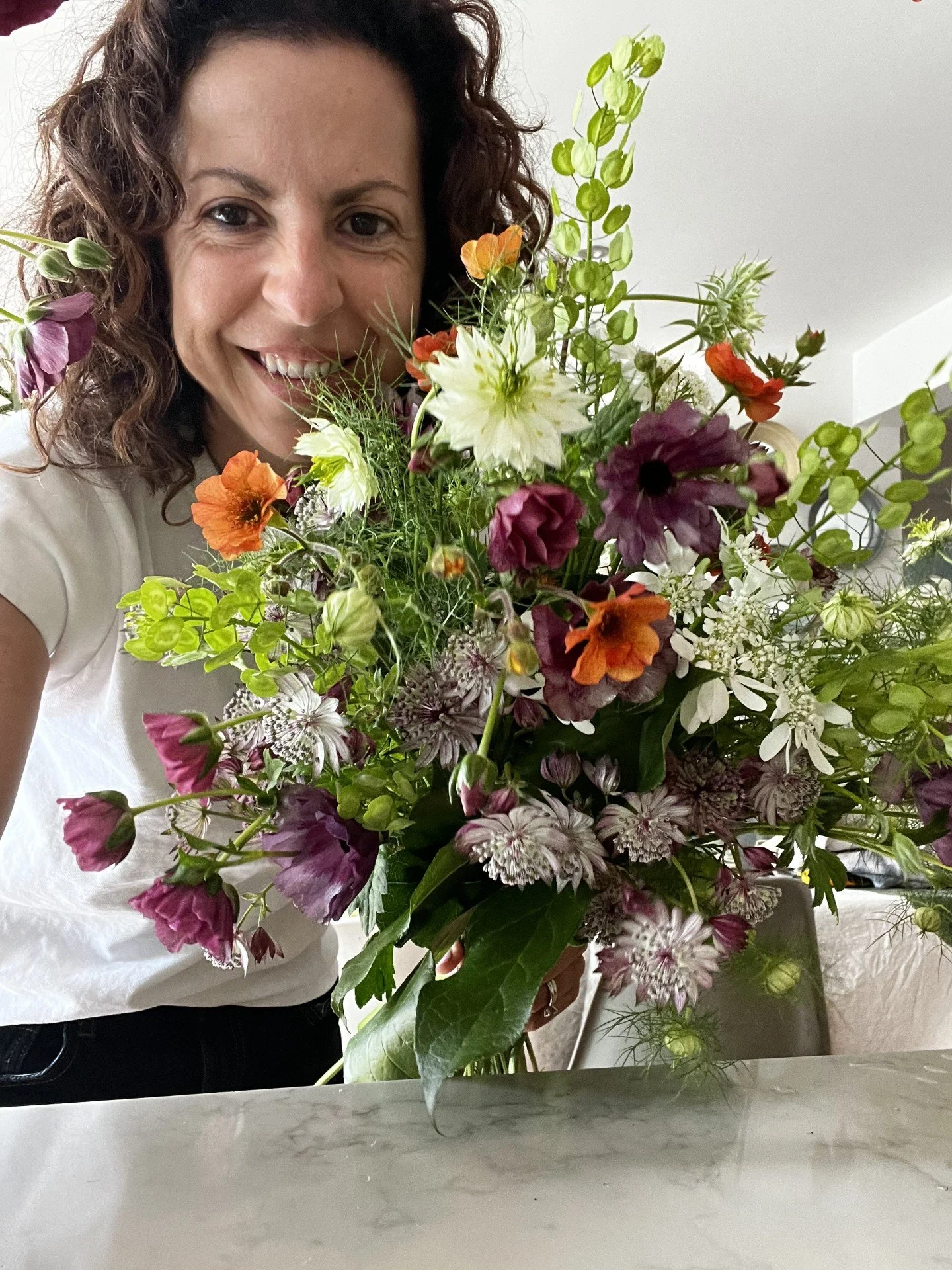 wild garden wedding bouquet