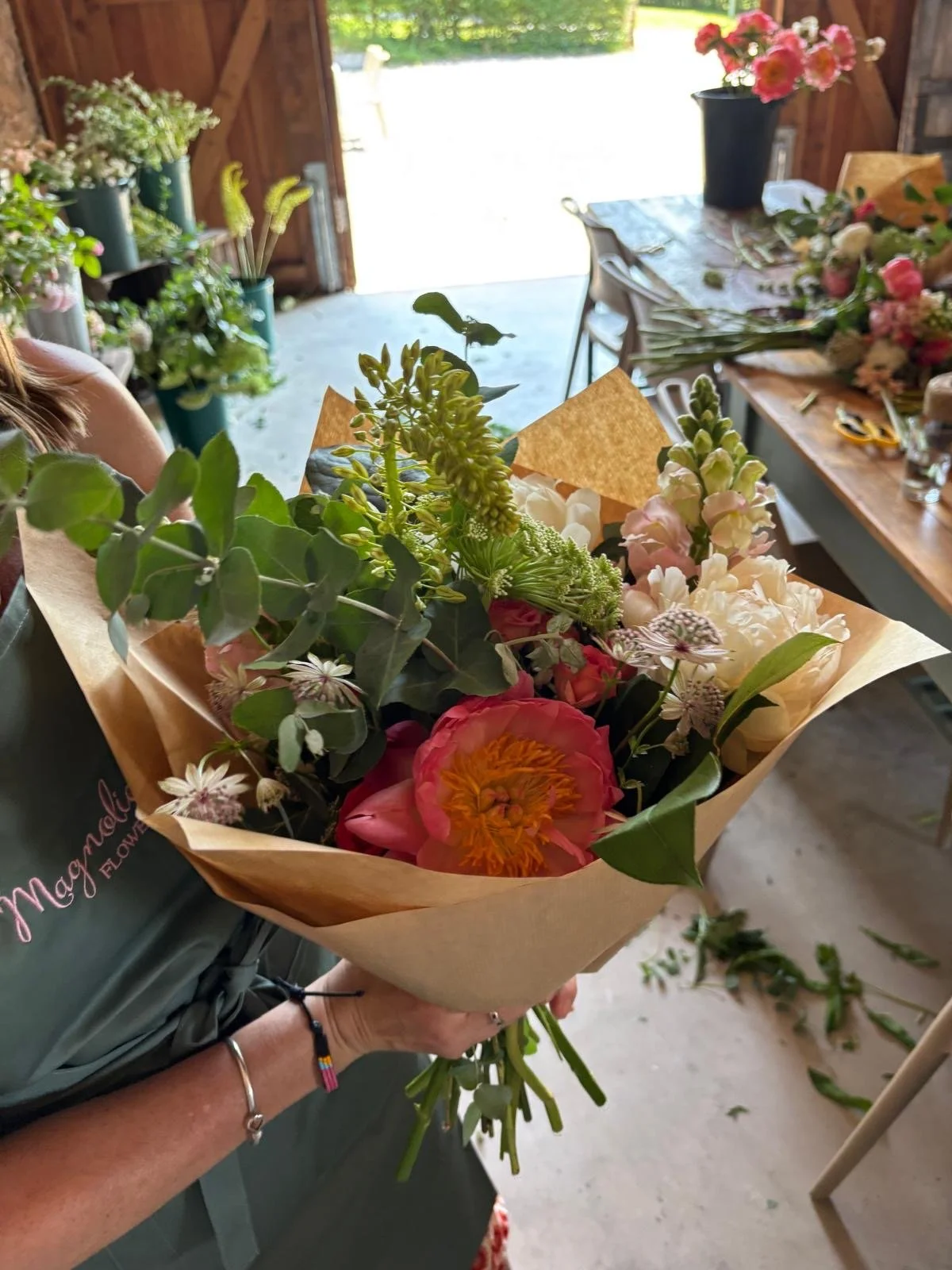 learn how to create your own hand-tie bouquet