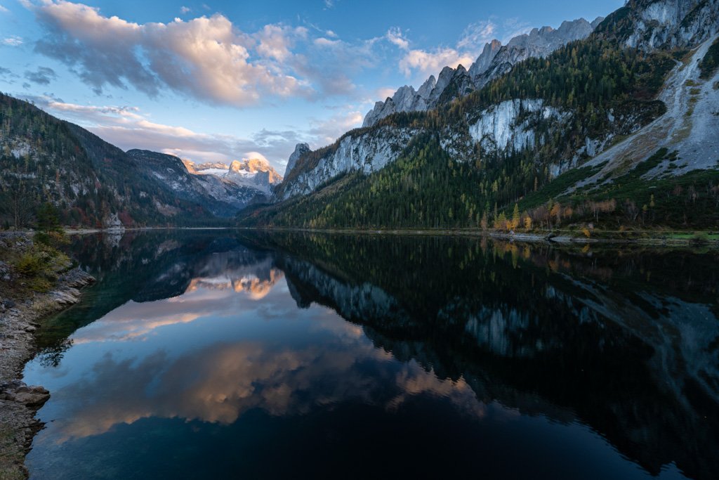 20221018-0255 Gosausee mit Gosaukamm und Dachstein im Herbst