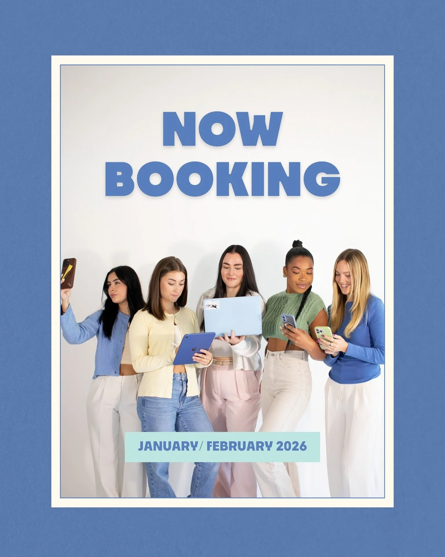 The new year is closer than you think &mdash; and we&rsquo;re officially booking for 2026 ✨

If 2026 is the year you&rsquo;re ready to:
&bull; Elevate your social media presence
&bull; Launch a fresh website
&bull; Create scroll-stopping content
&bul