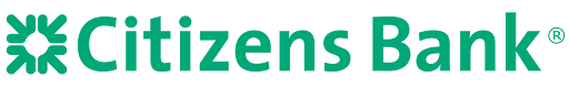 Citizens Bank logo with green font and emblem on a white background.