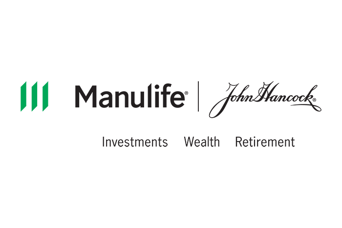 Manulife and John Hancock logos with the words Investments, Wealth, Retirement underneath.