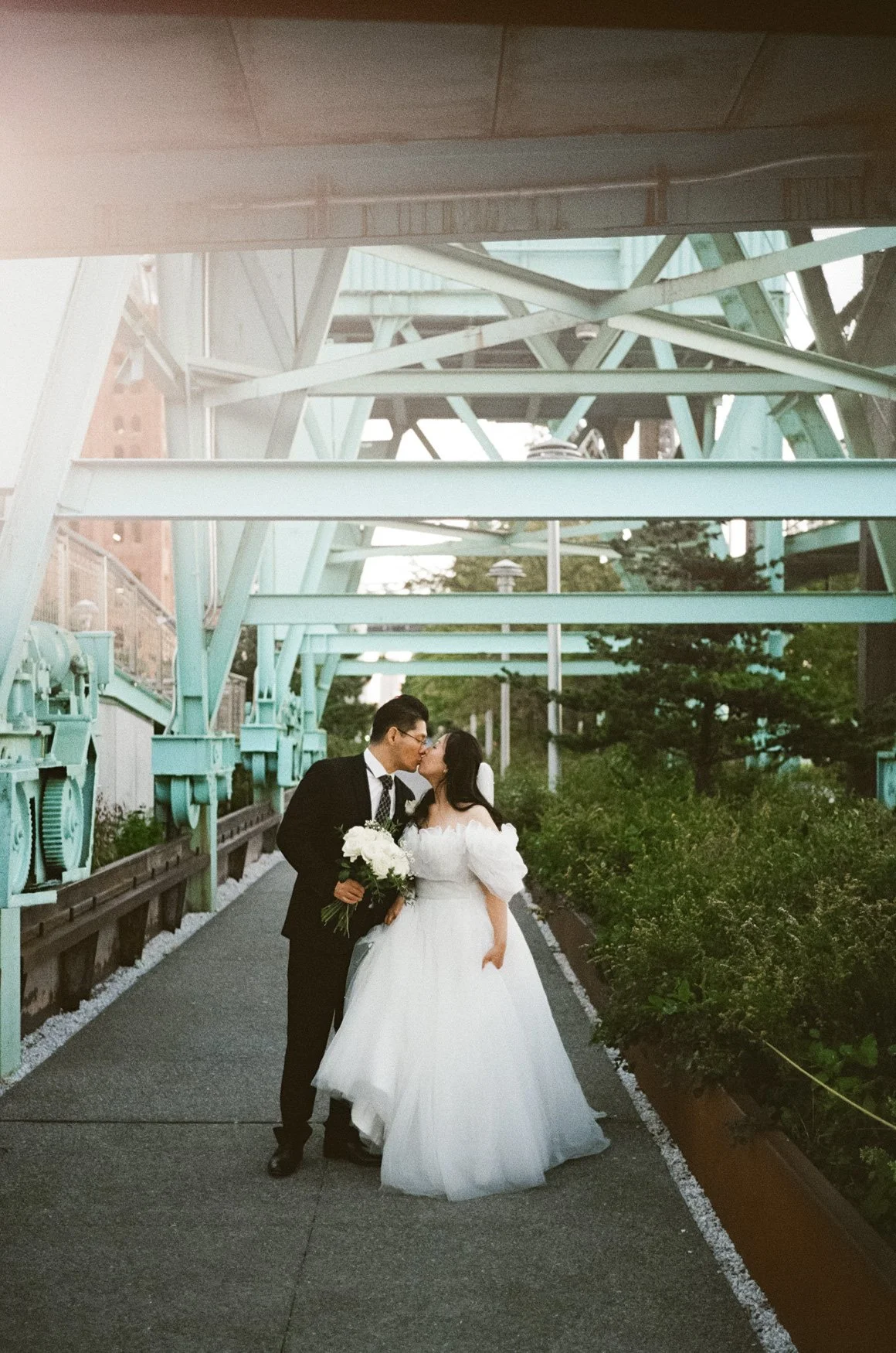 dreamy romantic wedding photos in film by by evening photography, new york and destination wedding photographer