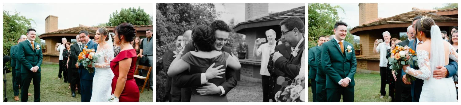 parents give away the bride