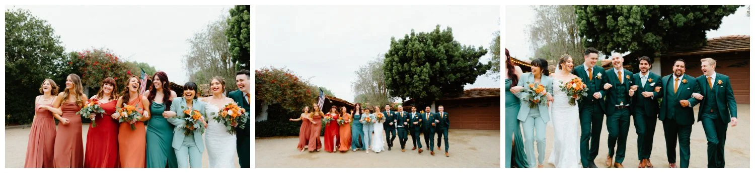 fun candid photos of the wedding party laughing