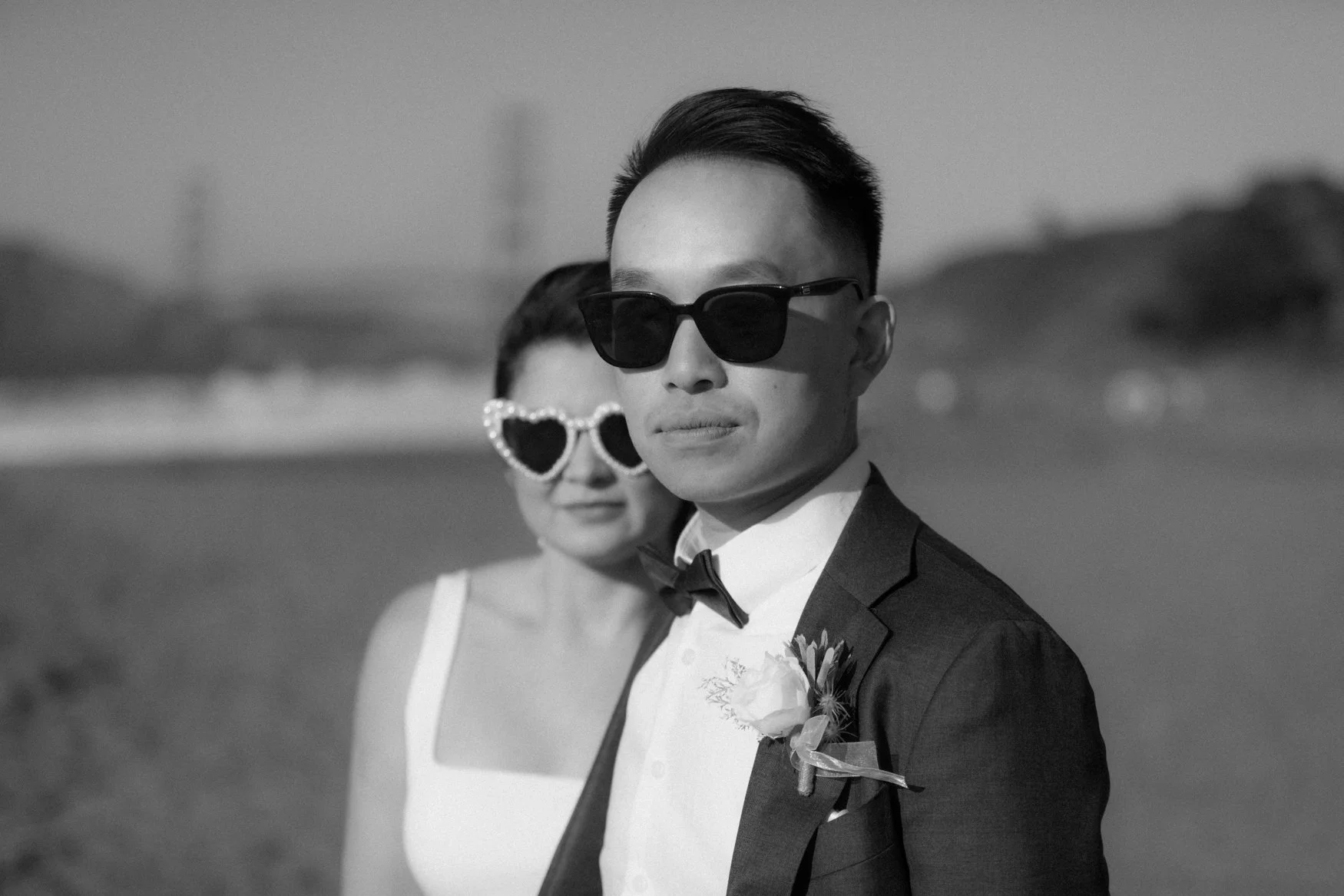 Cinematic Bride and Groom Photo in Baker Beach by By Evening Photography