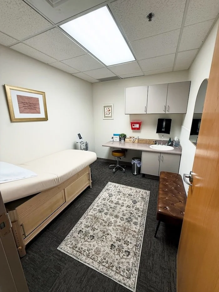 Private and comfortable examination room for holistic gynecological services at Cache Valley Birth Center