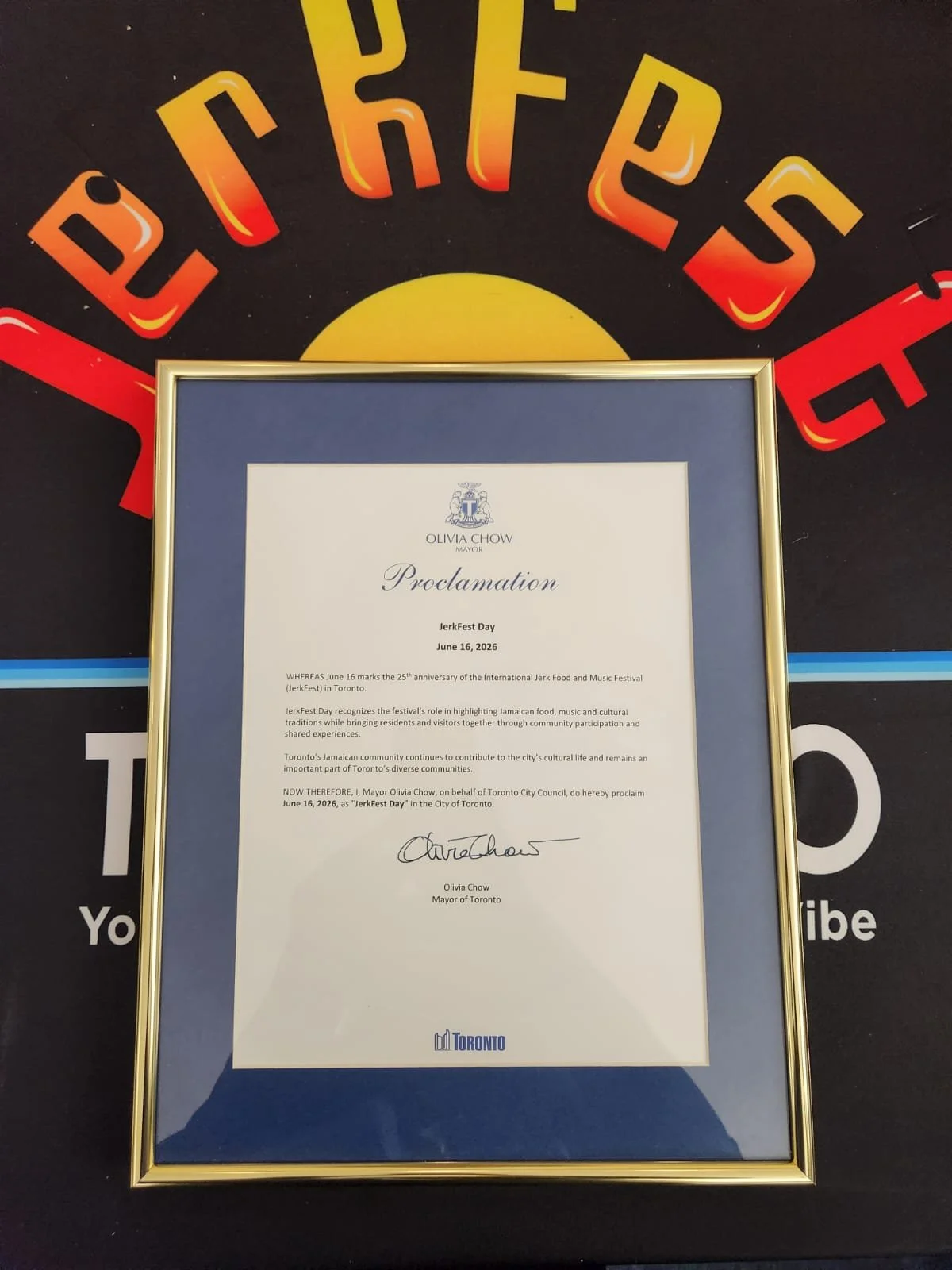 Official Proclamation of JerkFest Day