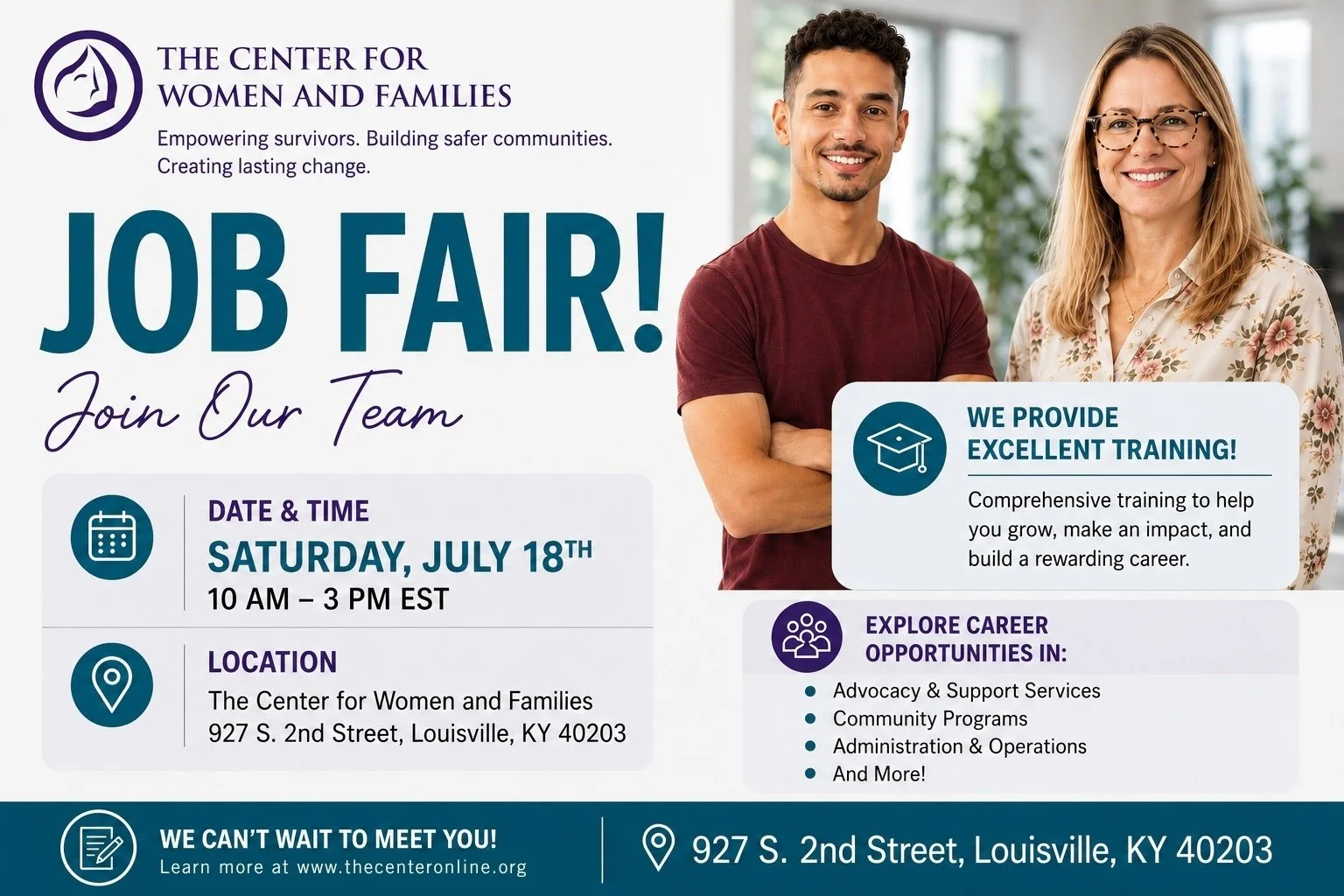 Join Our Team! Job Fair on July 18