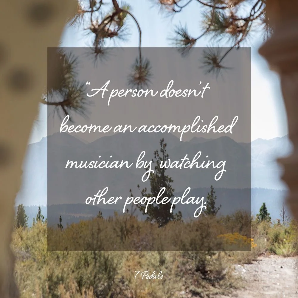 Often I was told, "You make it look so easy;" a hint that the listener knew the hours and years I had practiced.

Often I was asked, "Was it as hard as people say to learn to play?" After I shrugged my shoulders, all I could say w