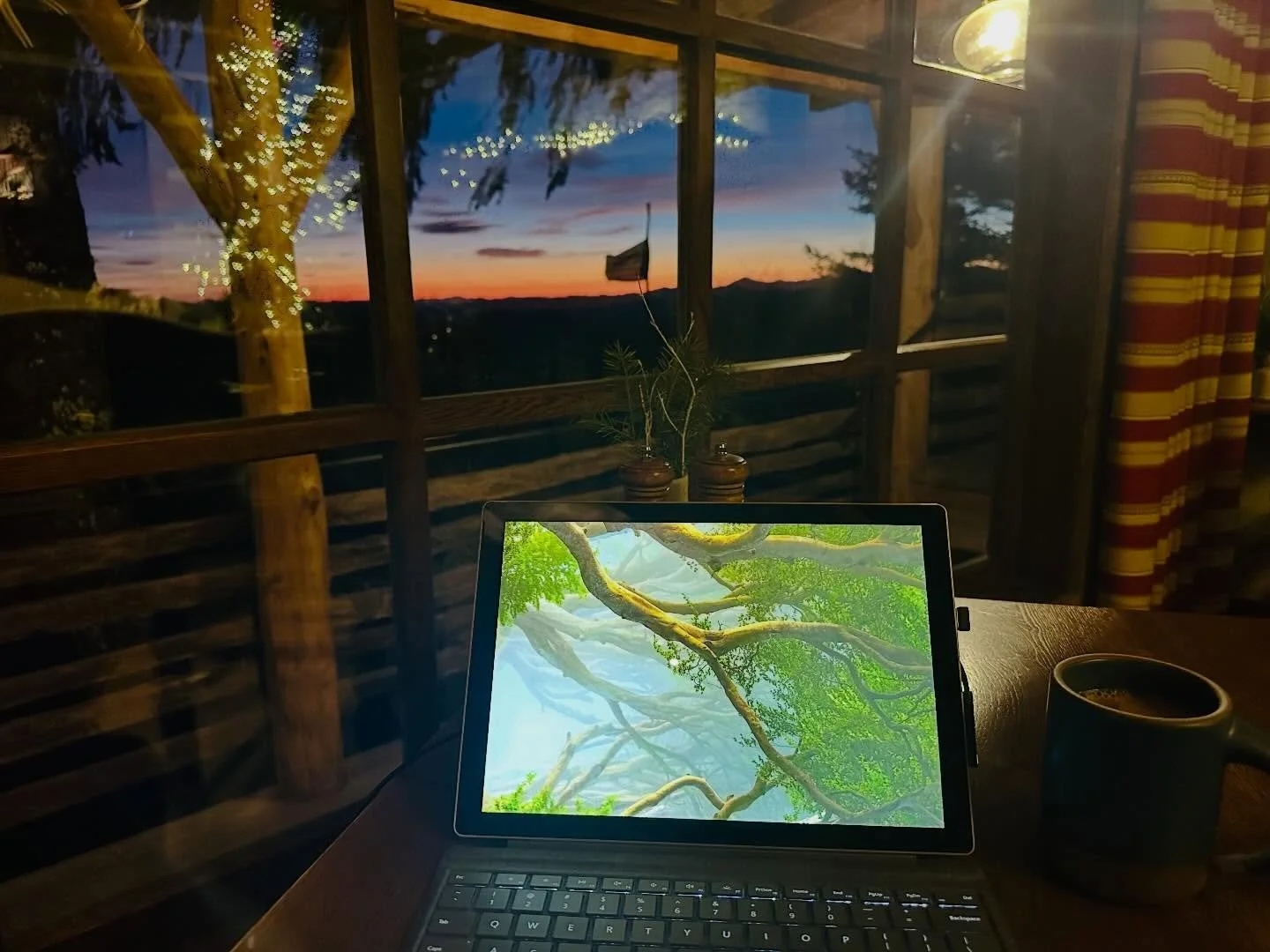 This week we escaped to @theswagnc for a few days, and it was magical! It even snowed two of the days we were there. I had time to drink coffee by the fire, watch the sunrise and work on book two of The Arimathea Chronicles. I mostly did the first tw