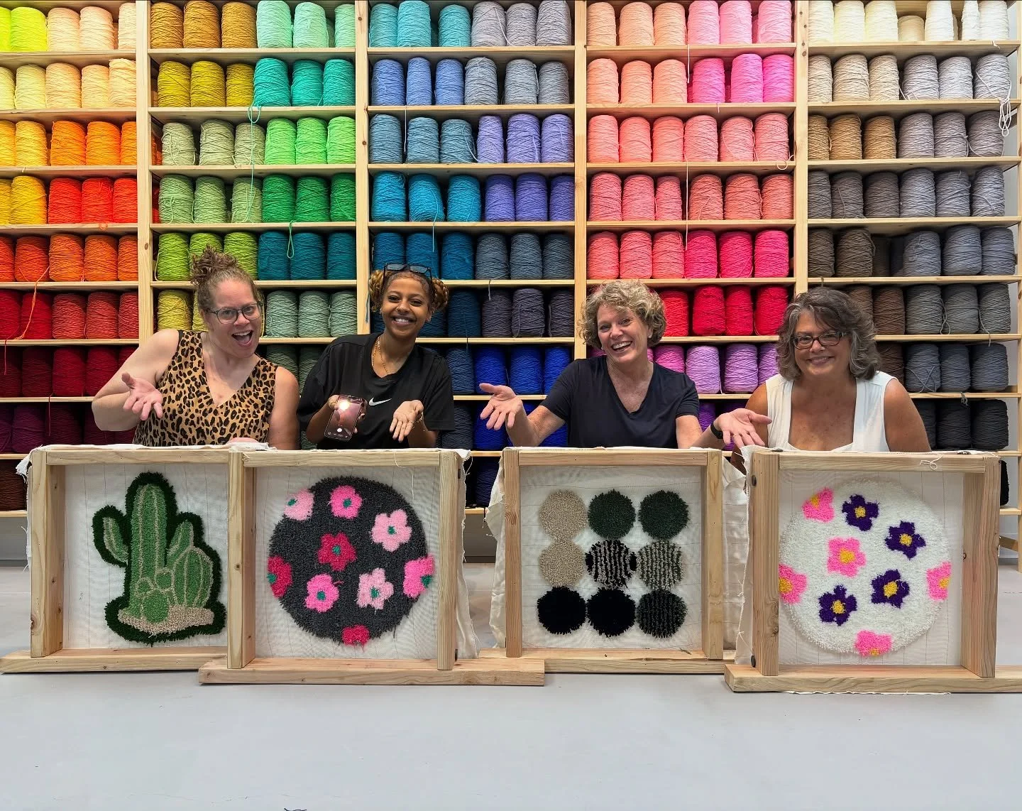 Beautiful ladies and beautiful rugs! We had a great time yesterday making rugs together! Thank you and enjoy your new rugs! 🧶 

#rugtufting #ruglove #artstudıo #crafts #diy #funnight #funthingstodo