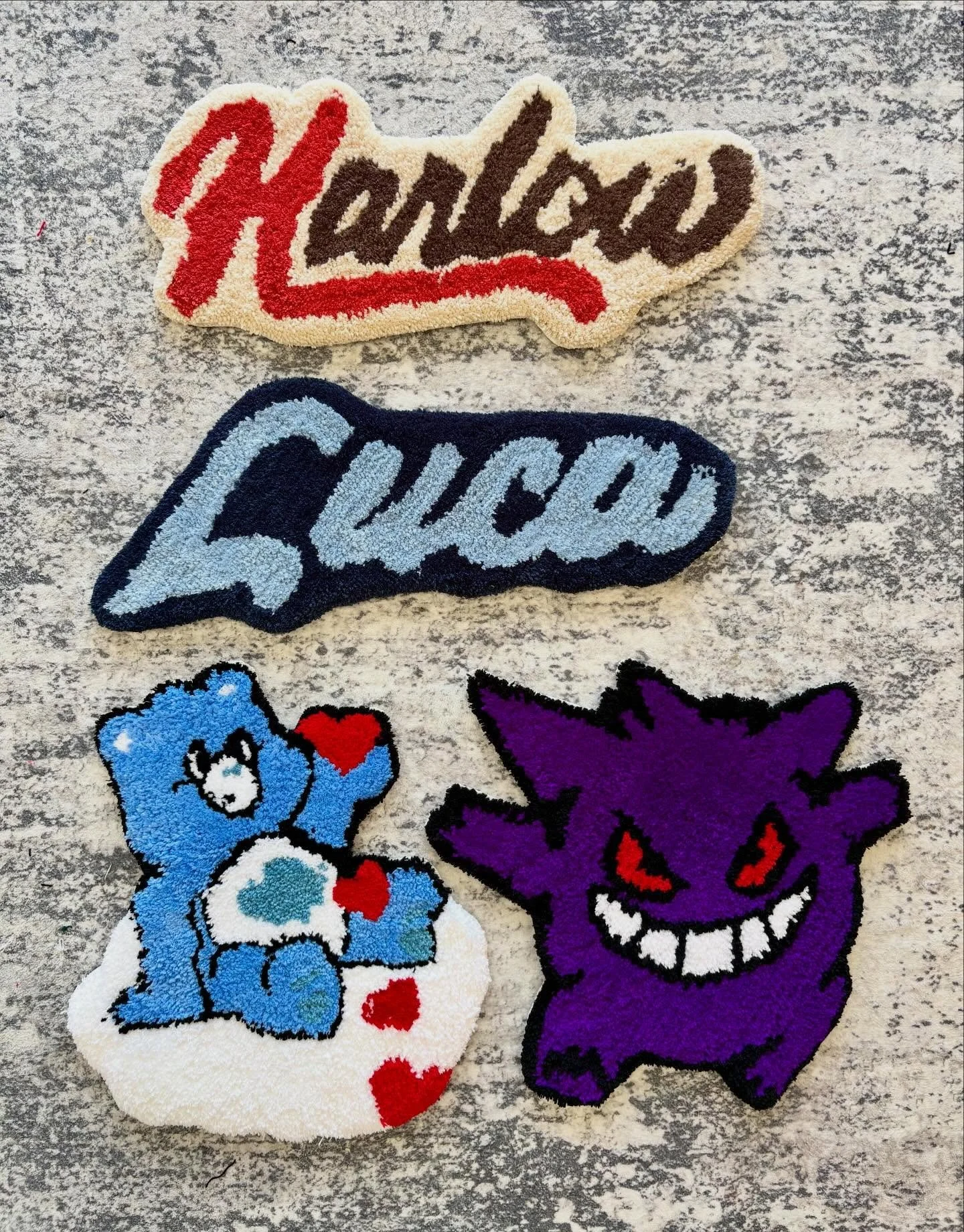 These rugs turned out amazing! Thank you @hotworx_wylie 💪 Your team is super talented! 

#rugtufting #smallbusiness #funcraft #wylietx #employeeappreciation