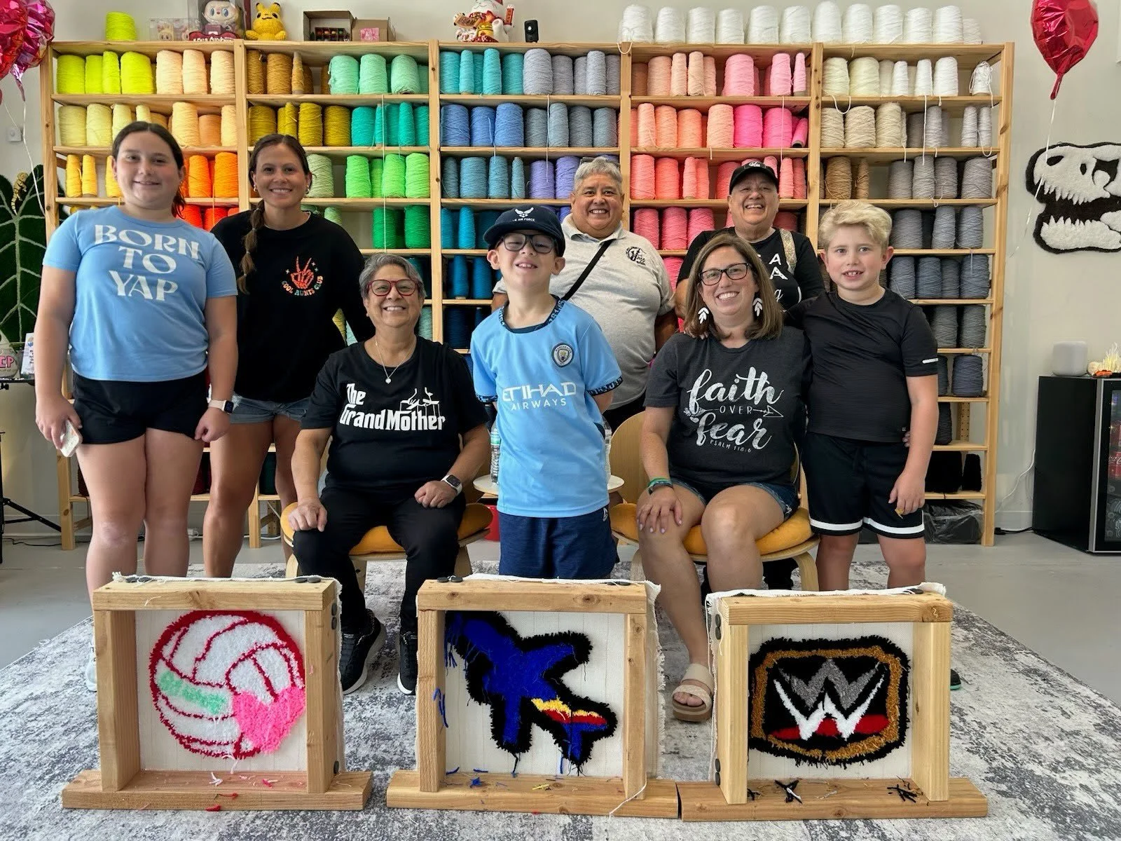 Grandma art camp is the best!! 🥰 
Thank you so much for spending time at our Wylie studio this morning! 

#rugtufting #funart #funcraft #artcamp