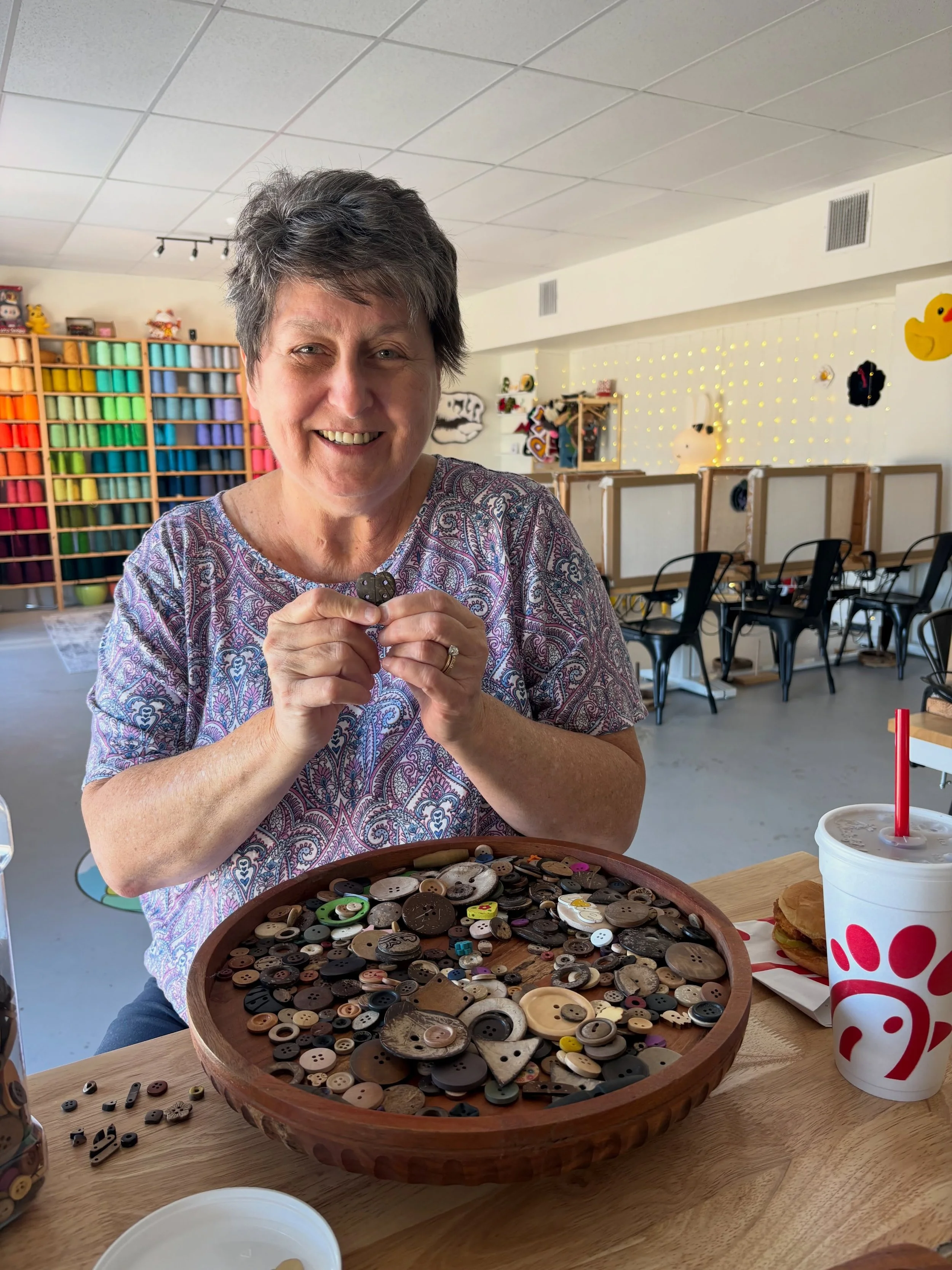 @clairec1234567 exactly knows where to go when she needs buttons for her Halloween project! 😄

#artworkshop #artspace #funcraft #funthingstodo