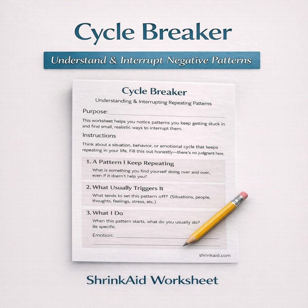 Cycle Breaker Worksheet: How to Identify and Stop Negative Patterns