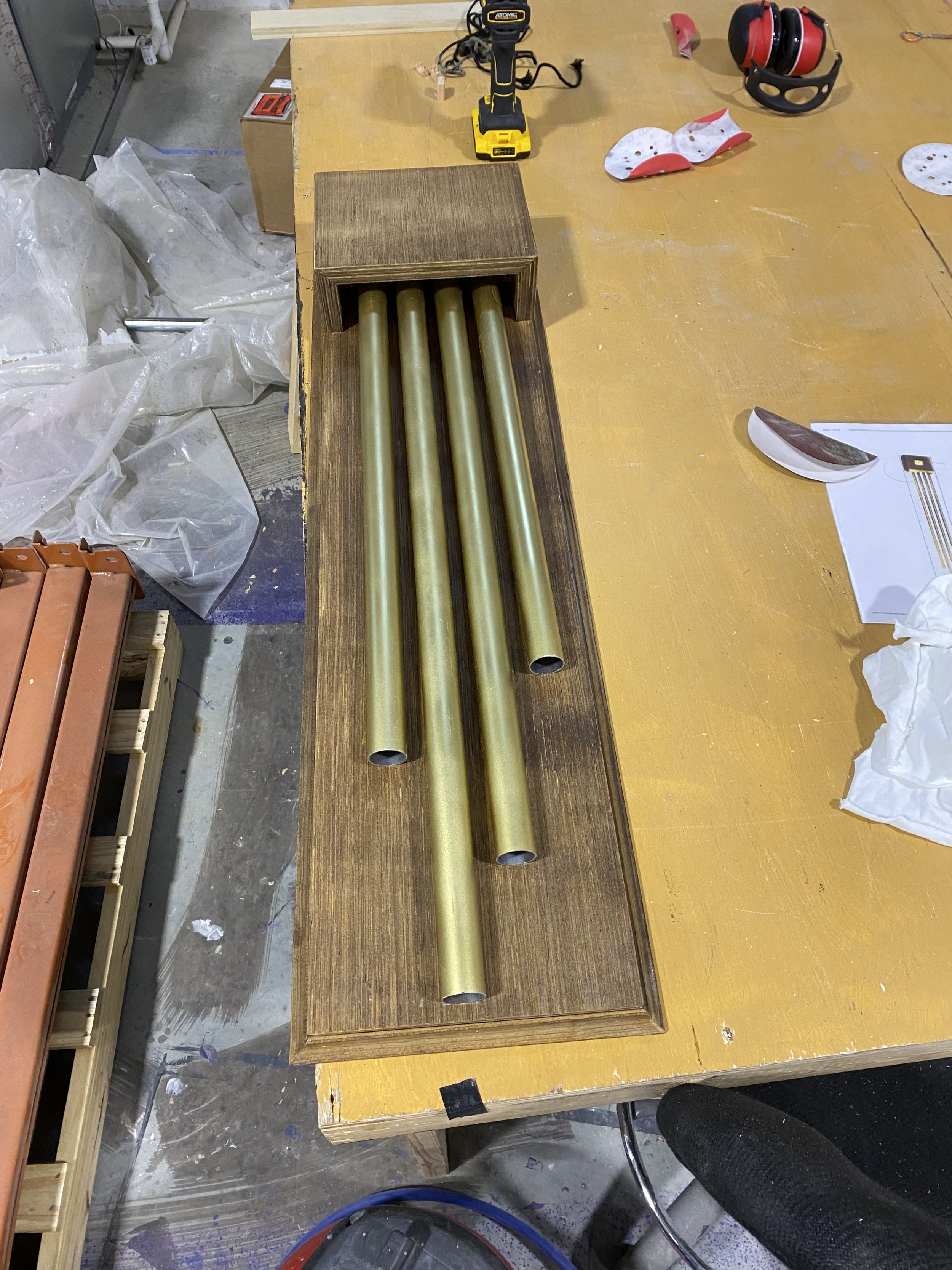 The finished chimes