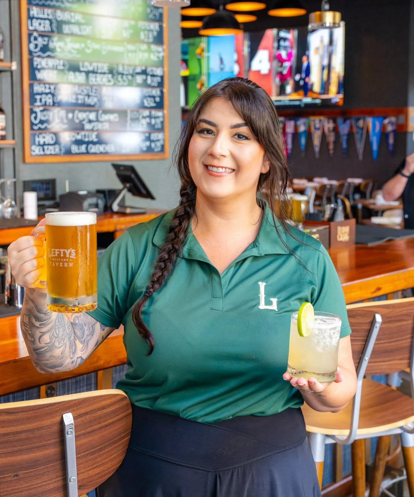 Kick off your week with our Happy Hour draft beers &amp; Lefty&rsquo;s Margaritas 🍋&zwj;🟩 the ultimate pre-game lineup. Our Happy Hour  runs 4pm - 6pm every weekday! 🍻