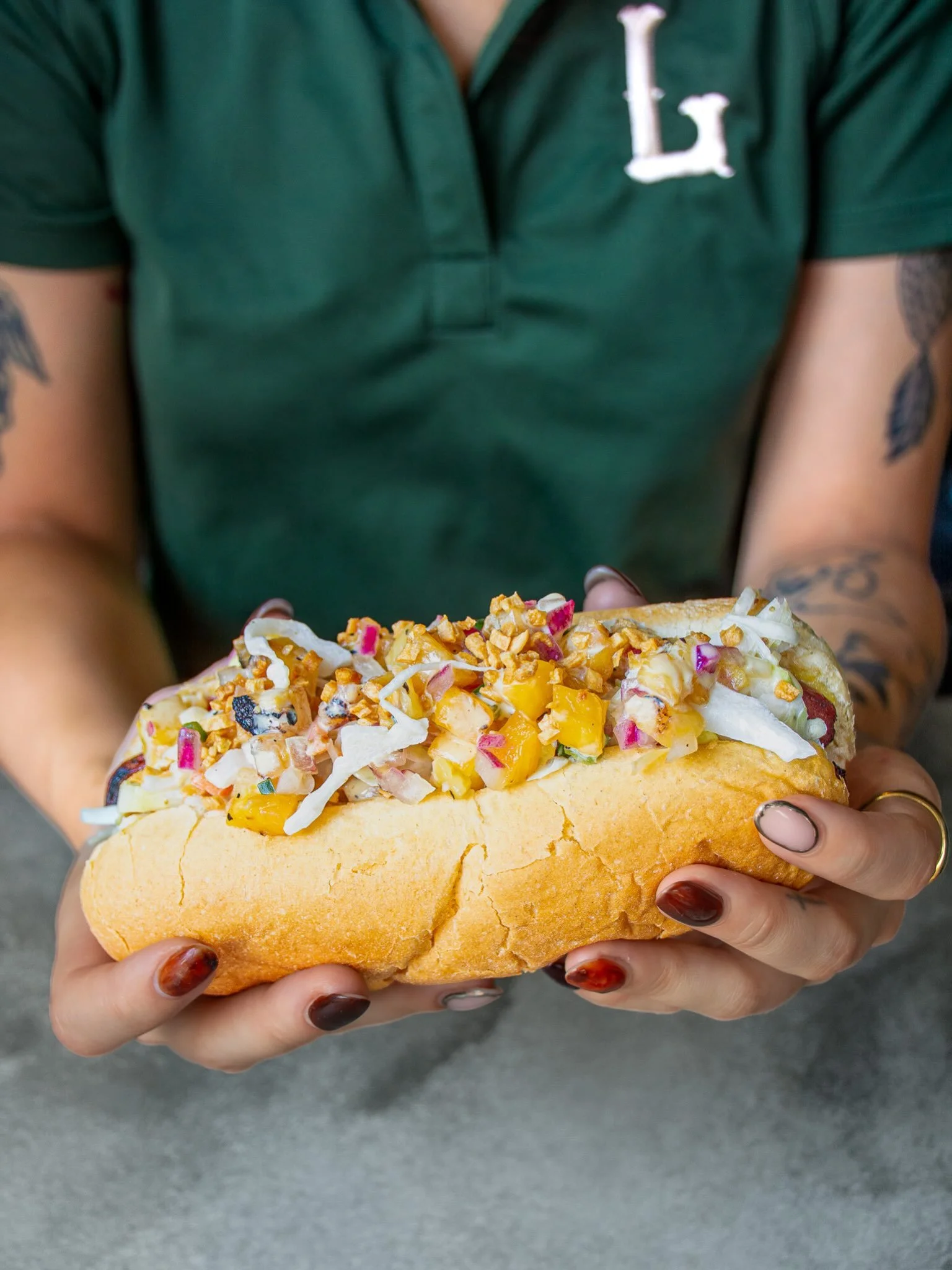 Say aloha to August&rsquo;s Dog of the Month! 🌺🌭 Our &ldquo;Lefty&rsquo;s Luau Dog&rdquo; brings together Nathan&rsquo;s Famous All Beef Hotdog, Slaw, Grilled Pineapple Pico, Fried Garlic &amp; Passionfruit Mustard. 🍍