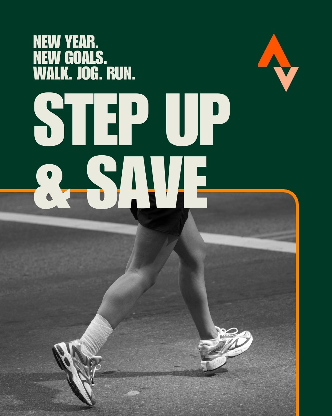 New Year. New Goals. 
Get fitter. Save money. See your mates more. Sound familiar? We've got all three sorted! 

Step Up &amp; Save! 

The more you move, the more you save. Rack up your steps and score money off your total bill - and what better moti
