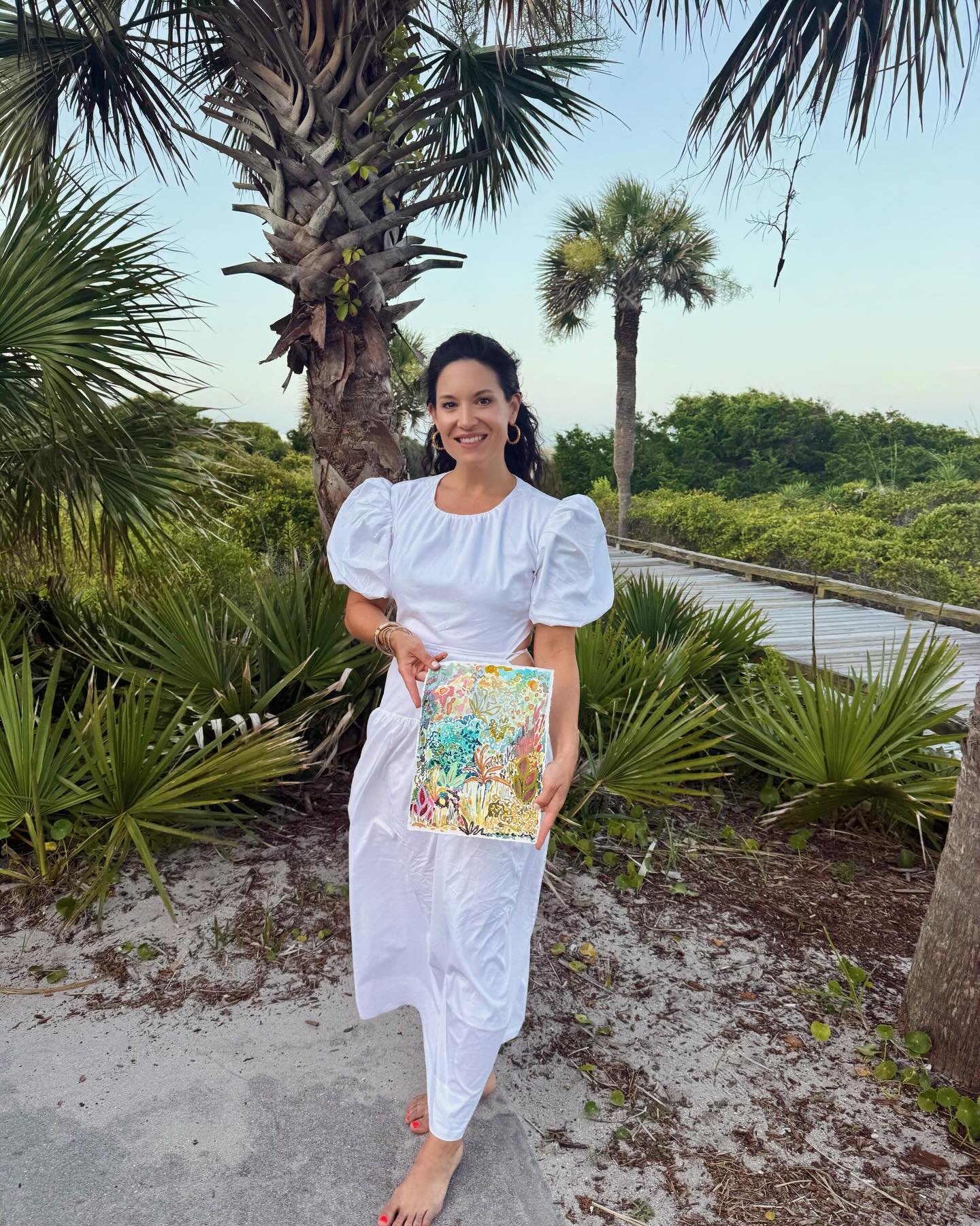 Hi 👋🏻 to the new followers here! My name is Maggie and I am so glad you are here.  I am currently soaking up South Carolina and working on a fun water color + oil pastel series inspired by the rich colors, textures and soul of my home state.  Stay 