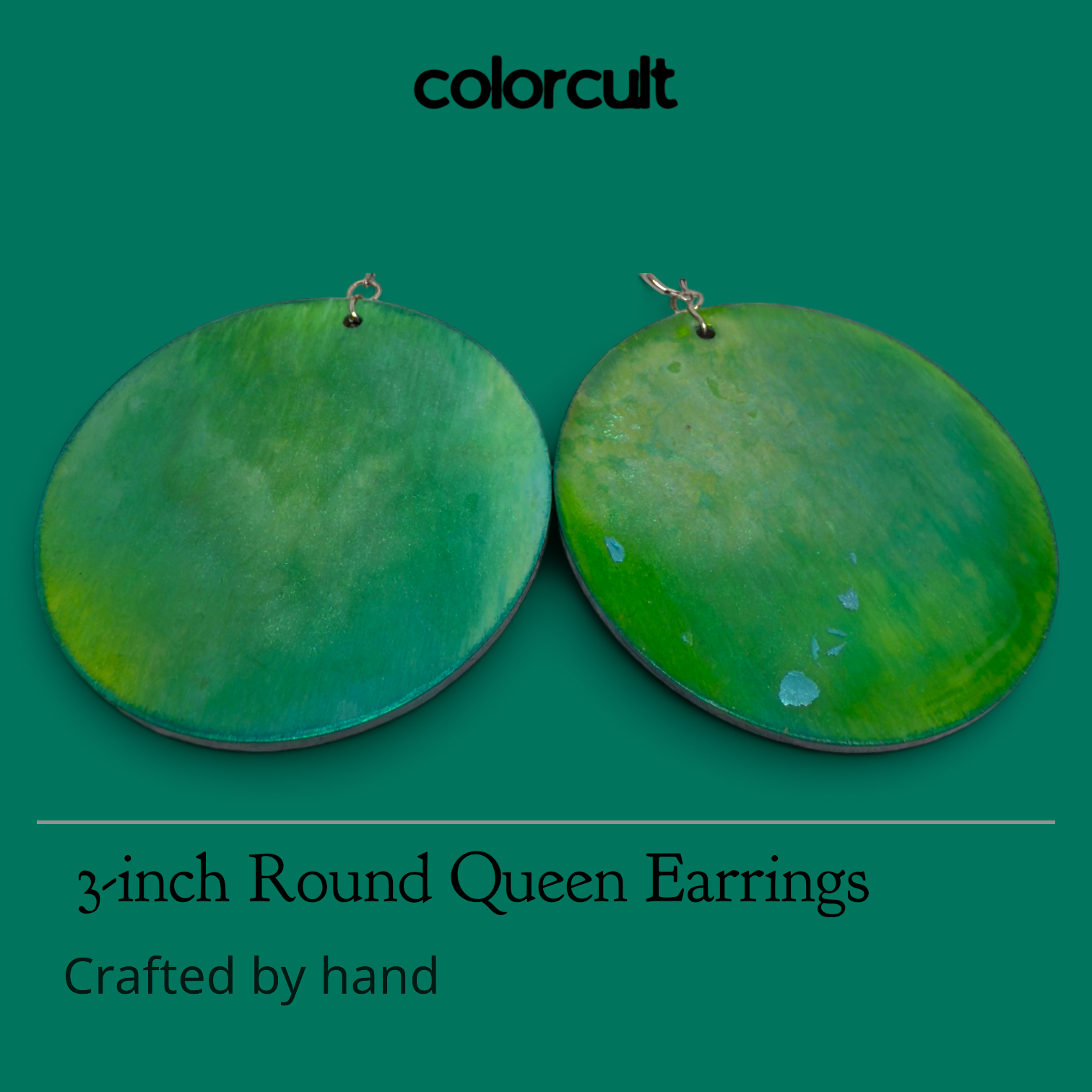 Distressed Diva Queen Earrings front side