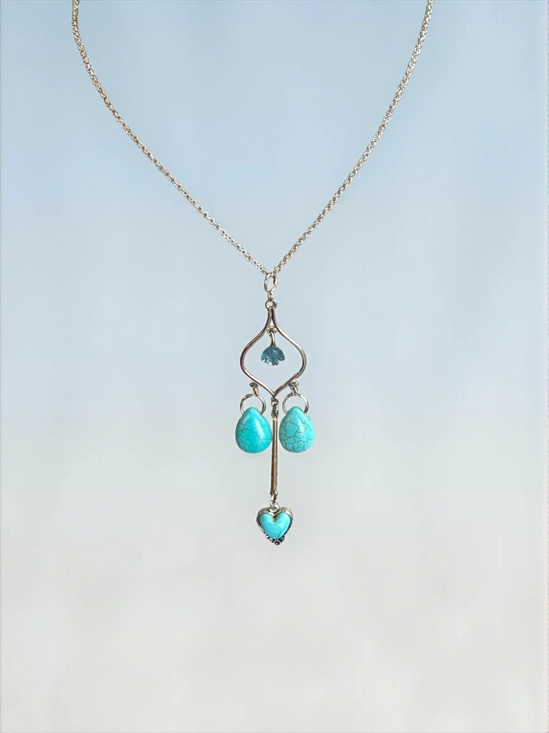 Turquoise Chandelier Necklace