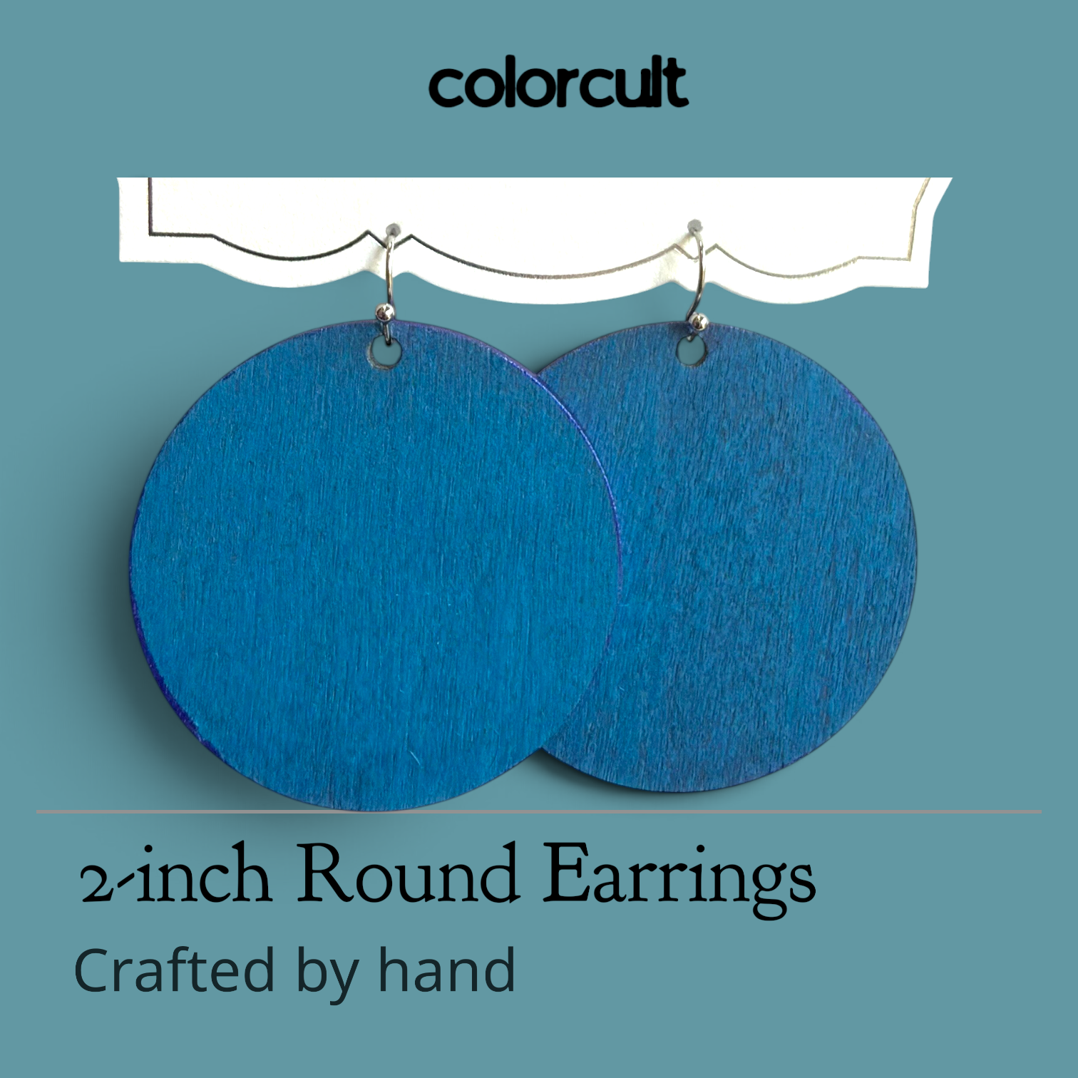 Blue Steel 2-Inch Earrings
