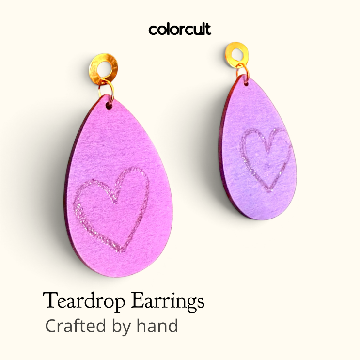 Allium Purple UV Teardrop Earrings