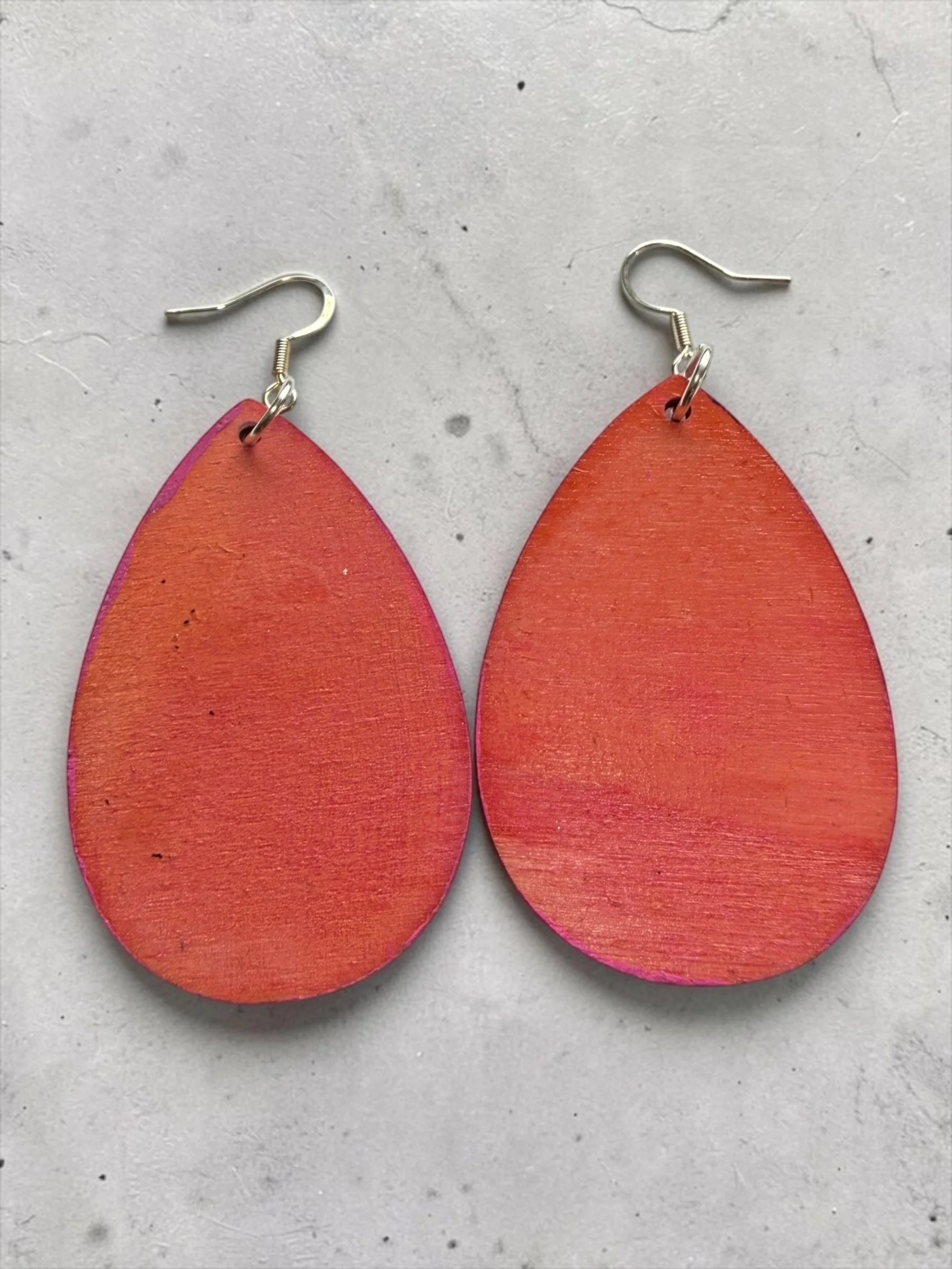 Persimmon Teardrop Earrings by Color Cult