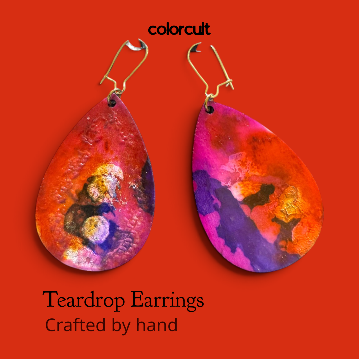 UV Glow Teardrop Earrings