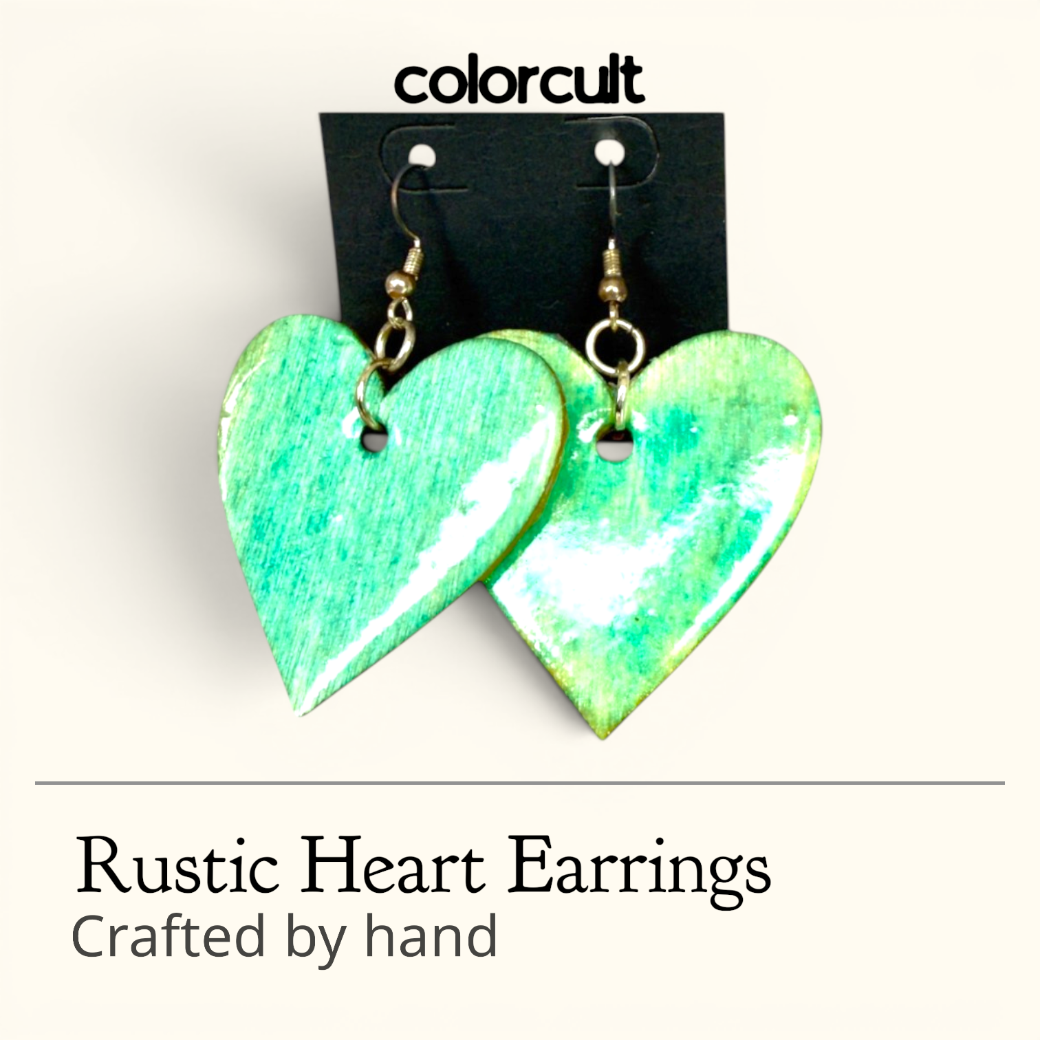 Glow Rustic Heart Earrings
