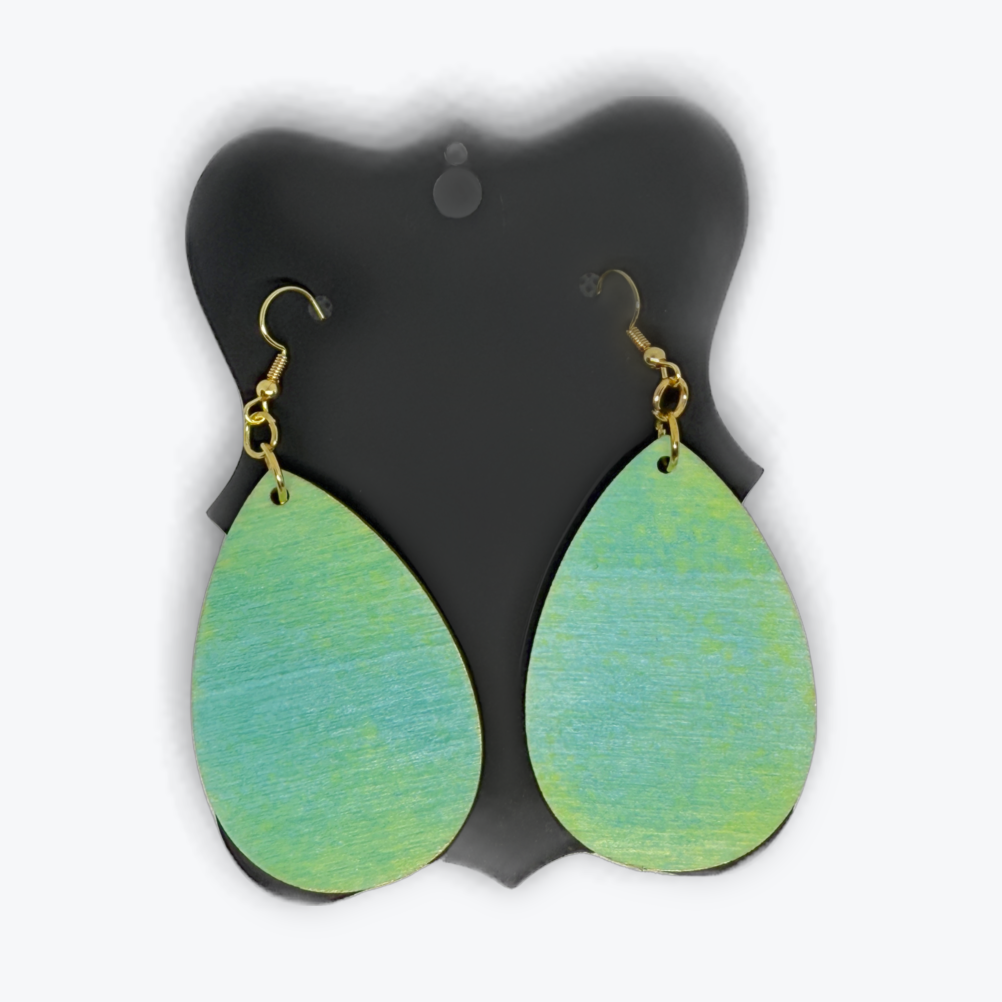 Cyan Teardrop Earrings by Color Cult