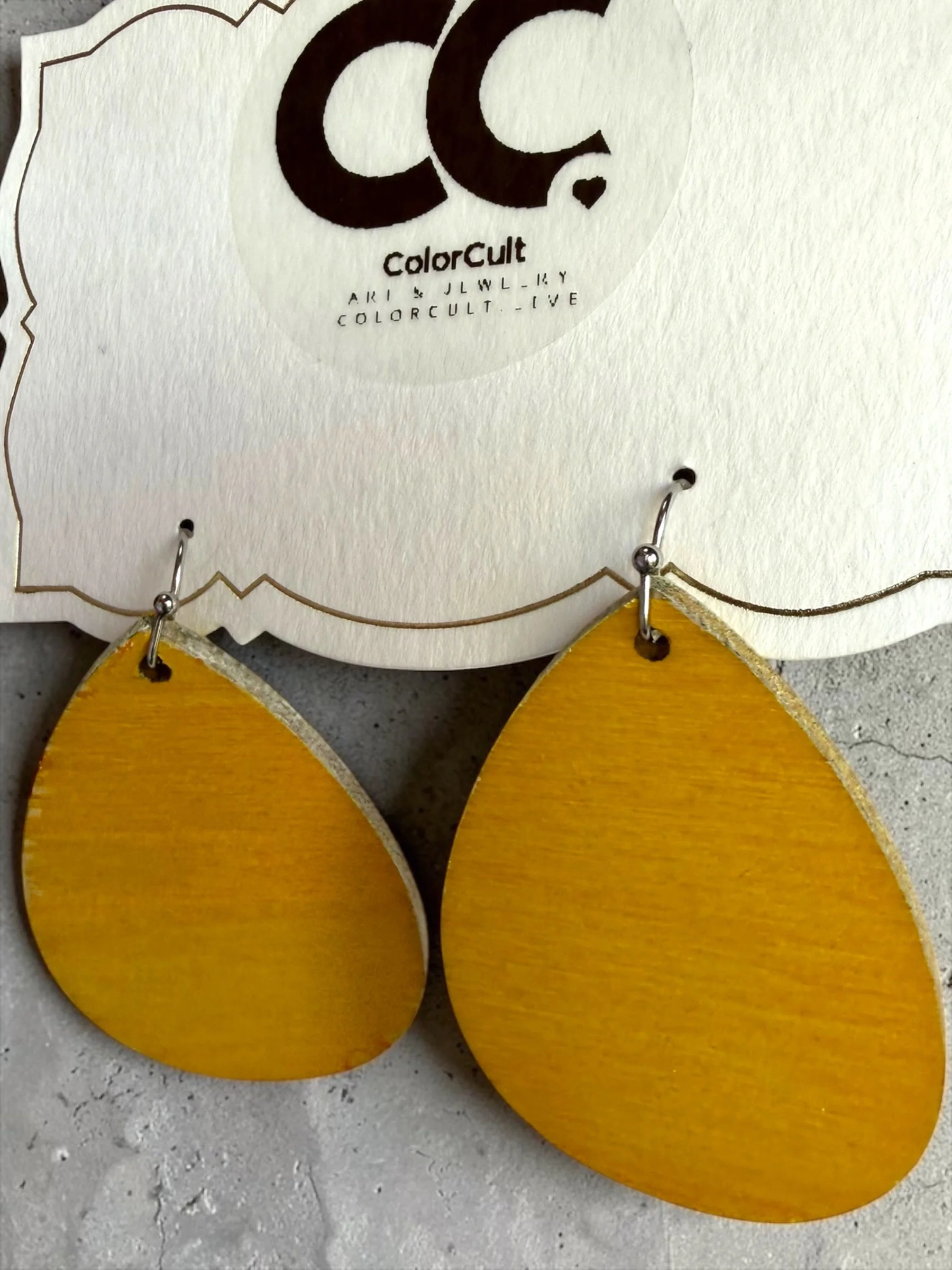 Mellow Yellow Teardrop Earrings by Color Cult