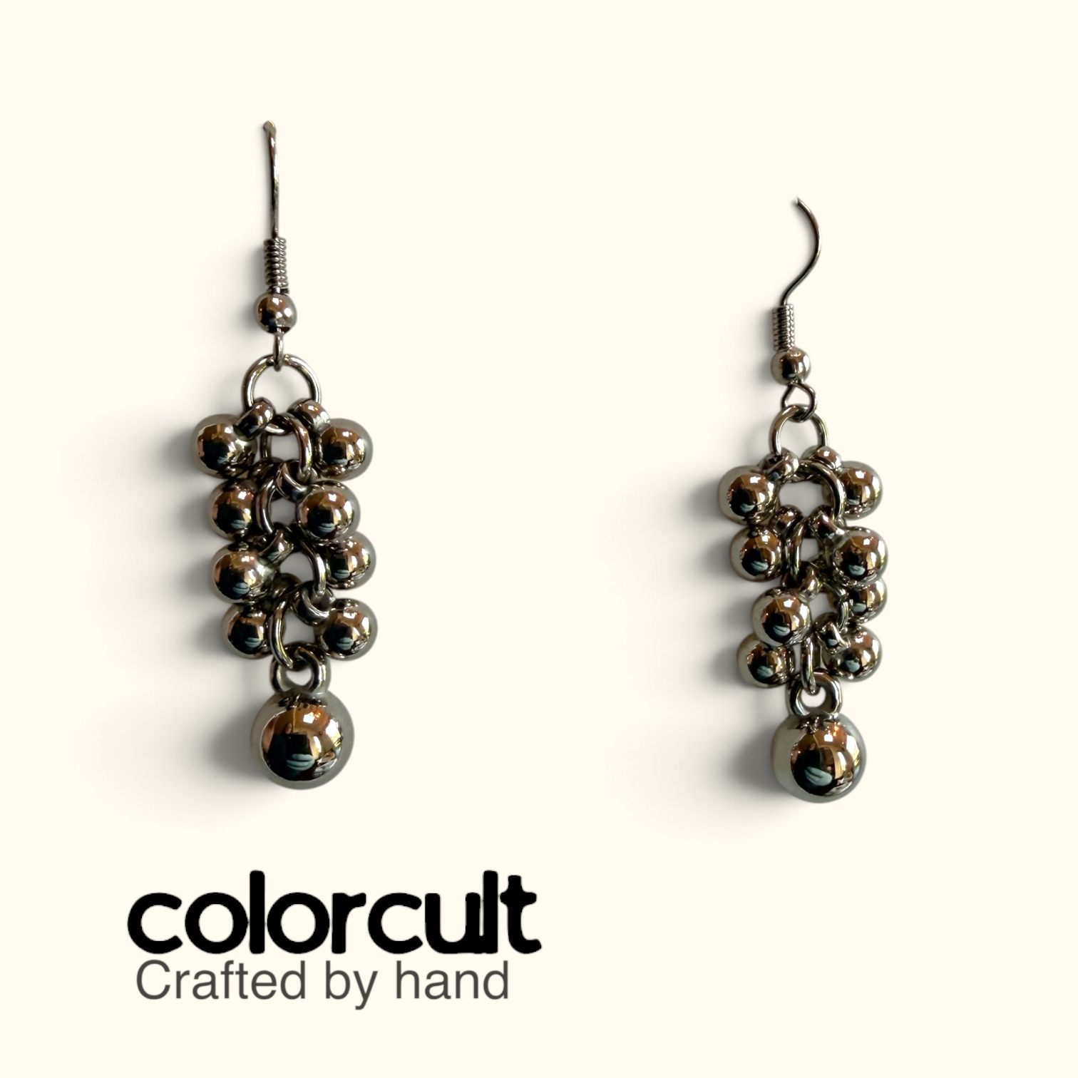 Polished Gunmetal Cluster Drop Earrings (4).PNG