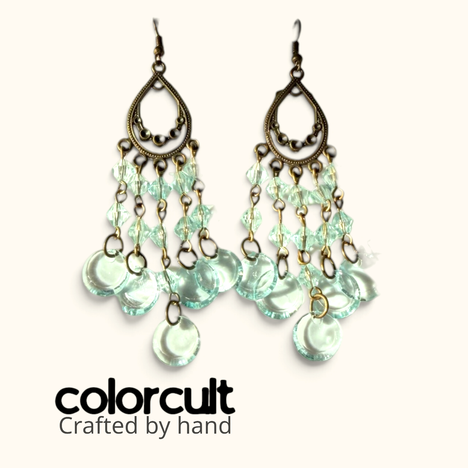 Ocean Breeze Crystal Chandelier Earrings