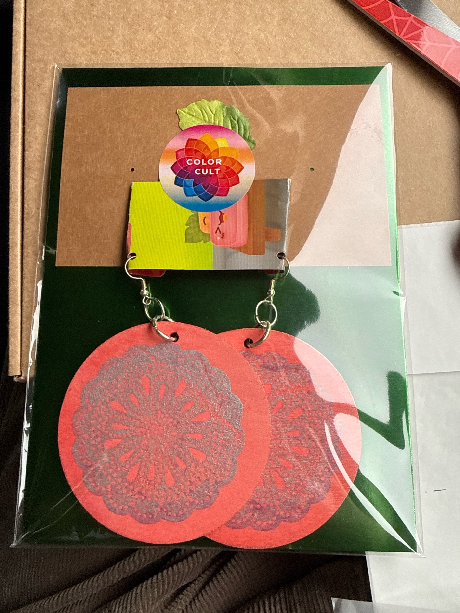 Peachy Mandala Queen Earrings