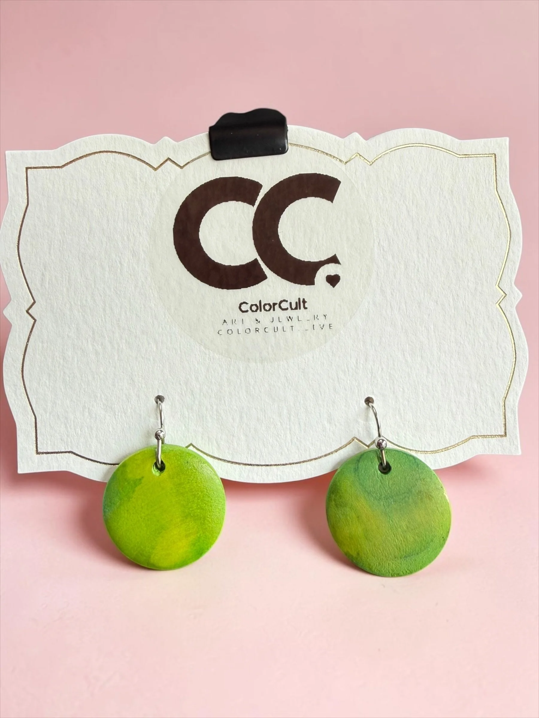 Color Pop Earrings - Verde