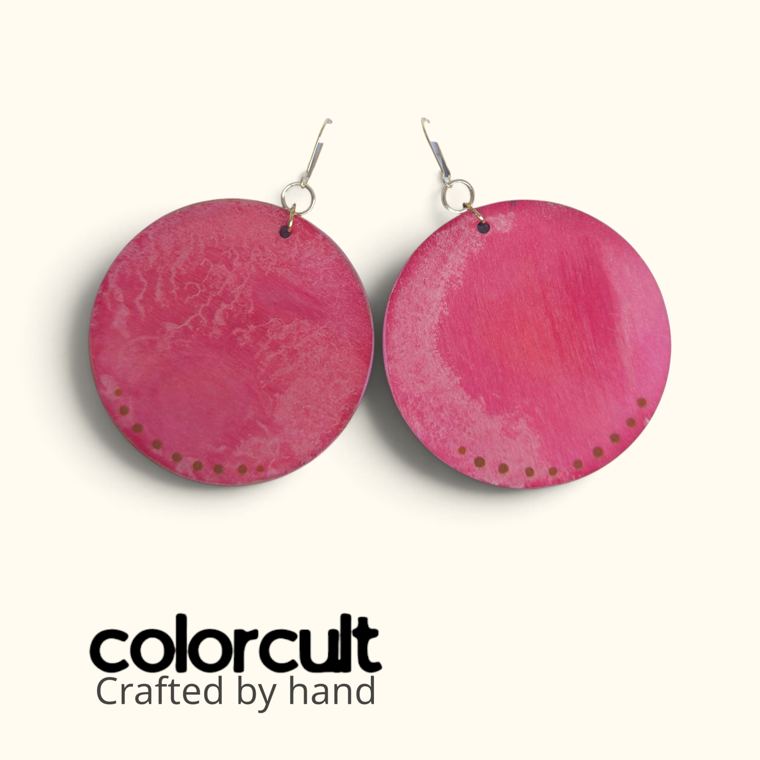 Empress Pink Painted Queen Round Earrings (2).png