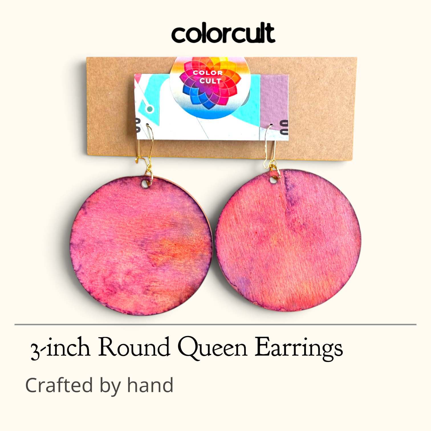 Rare Roja Reversible Queen Round Earrings