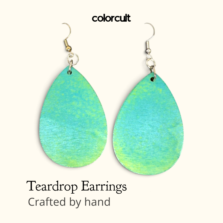 Cyan Teardrop Earrings