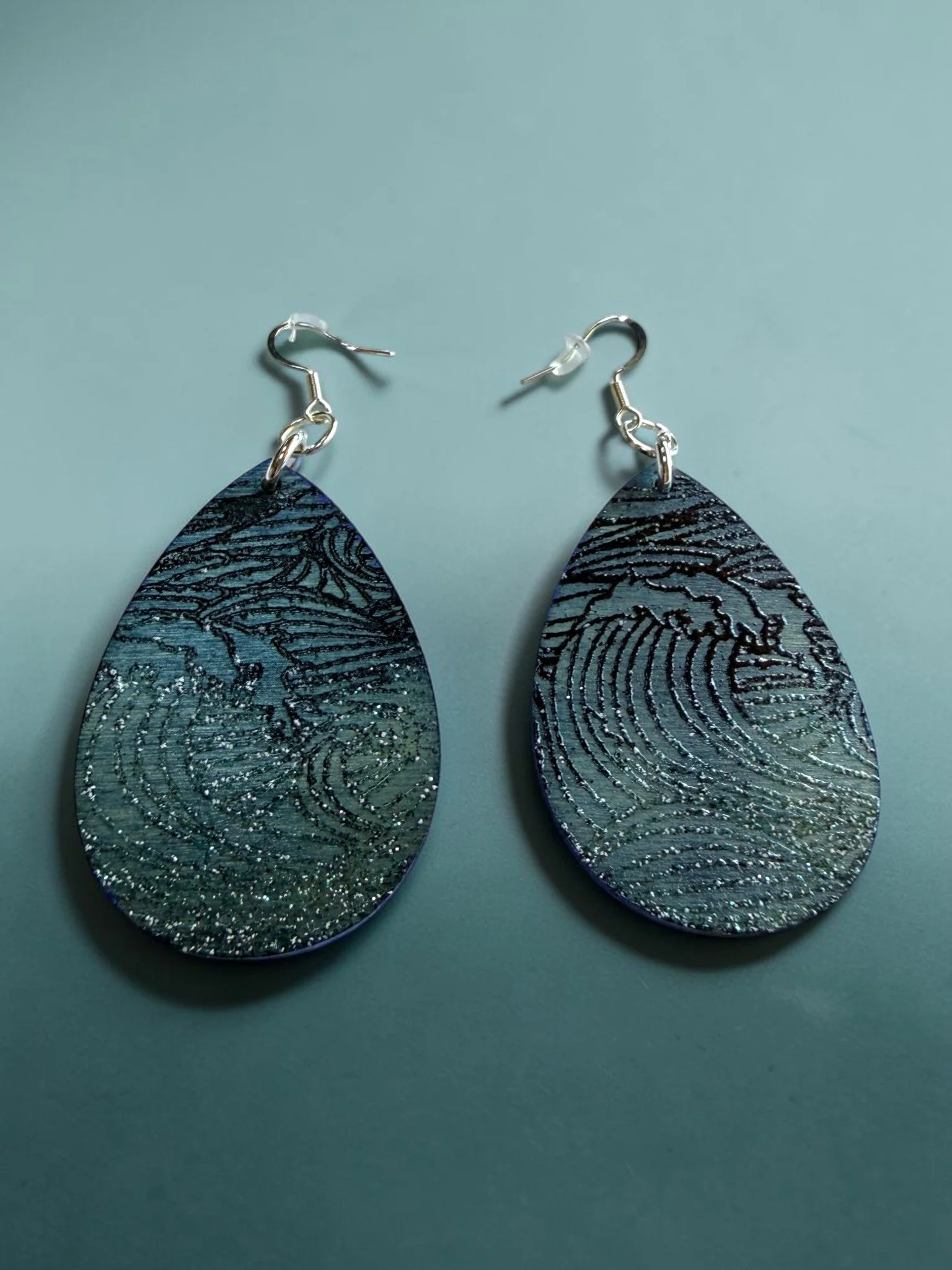 Japanese Seas Teardrop Earrings by Color Cult