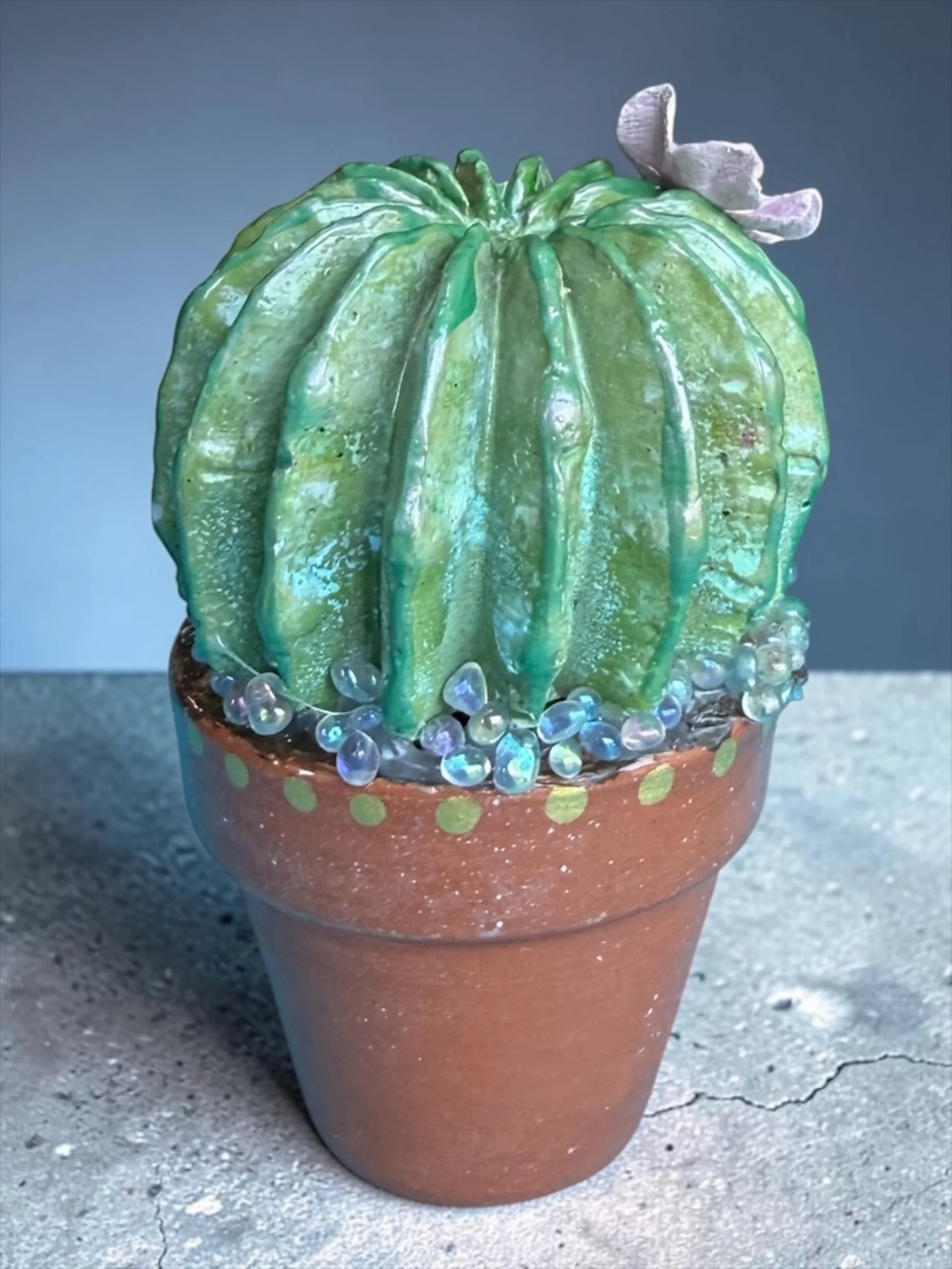Hand-Casted Cement Cactus - In Bloom 3 (4).JPG